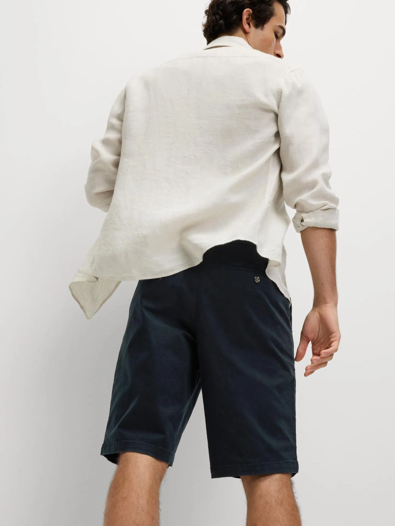 MARKS & SPENCER Men Chino Shorts Loose Fit Stretch MARKS & SPENCER Men Chino Shorts Loose Fit Stretch