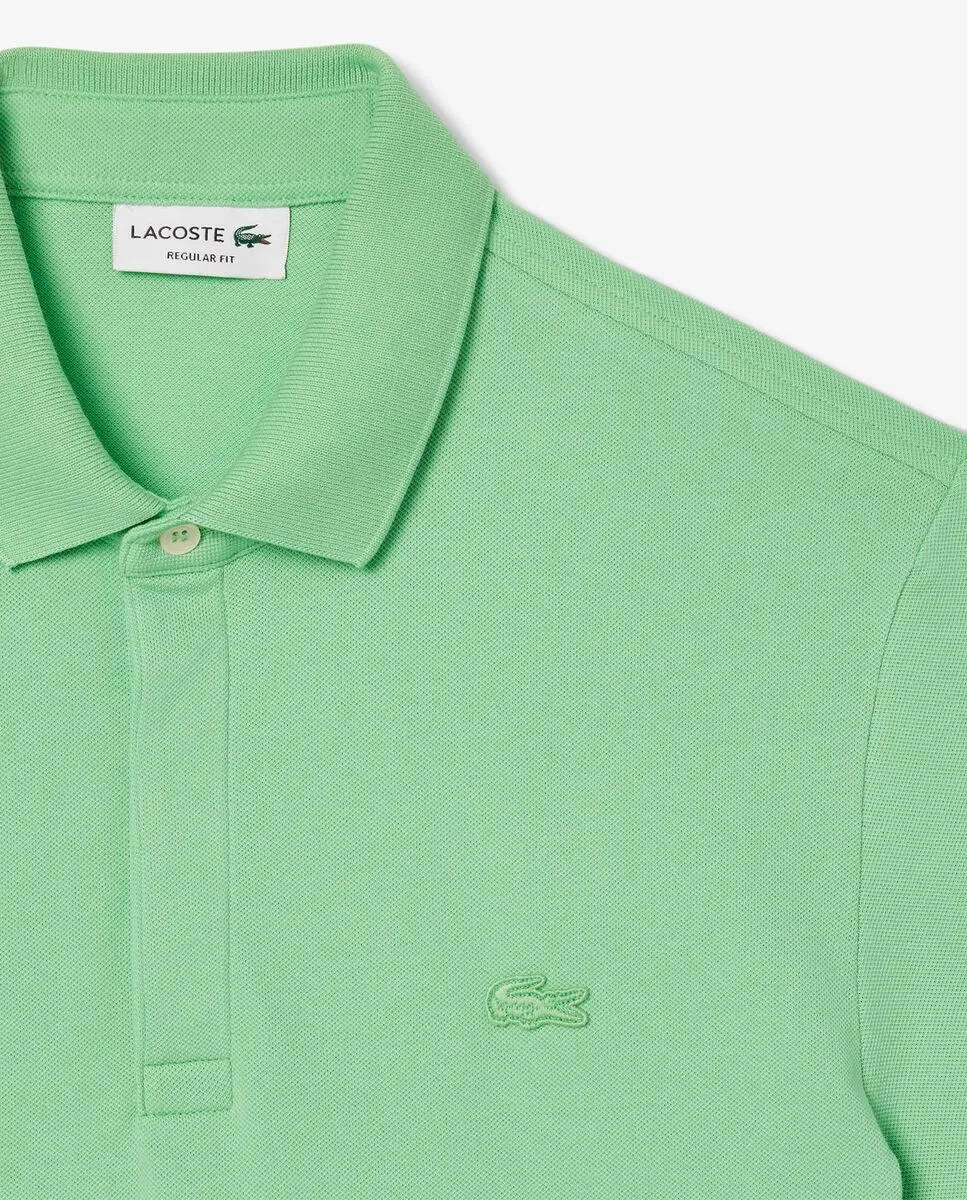 LACOSTE Regular Fit Paris Stretch Piqu  Polo Shirt Green LACOSTE Regular Fit Paris Stretch Piqu  Polo Shirt Green