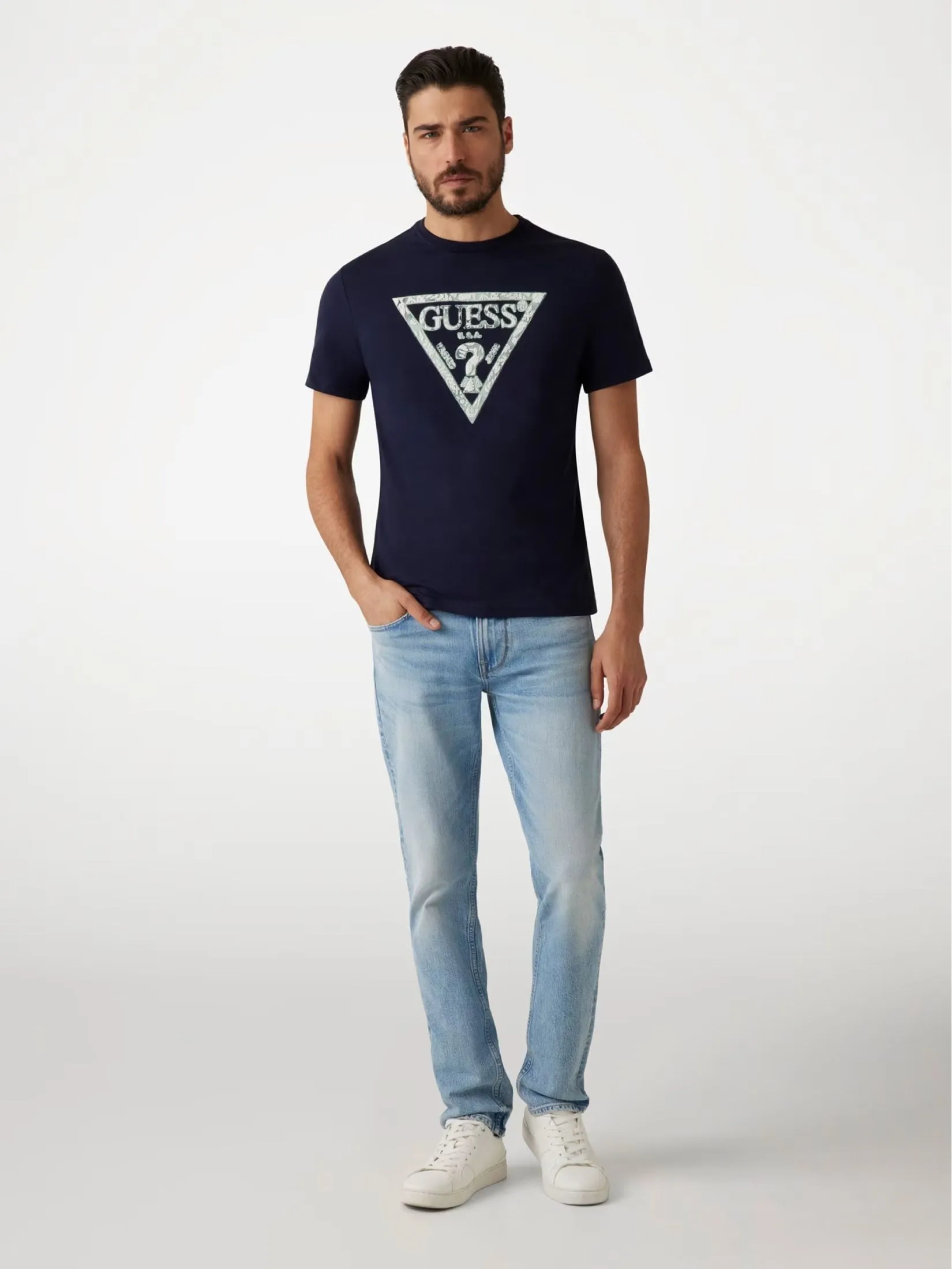 GUESS GUESS MEN  T-Shirt  M5GI06I3Z14  -  Blue GUESS GUESS MEN  T-Shirt  M5GI06I3Z14  -  Blue
