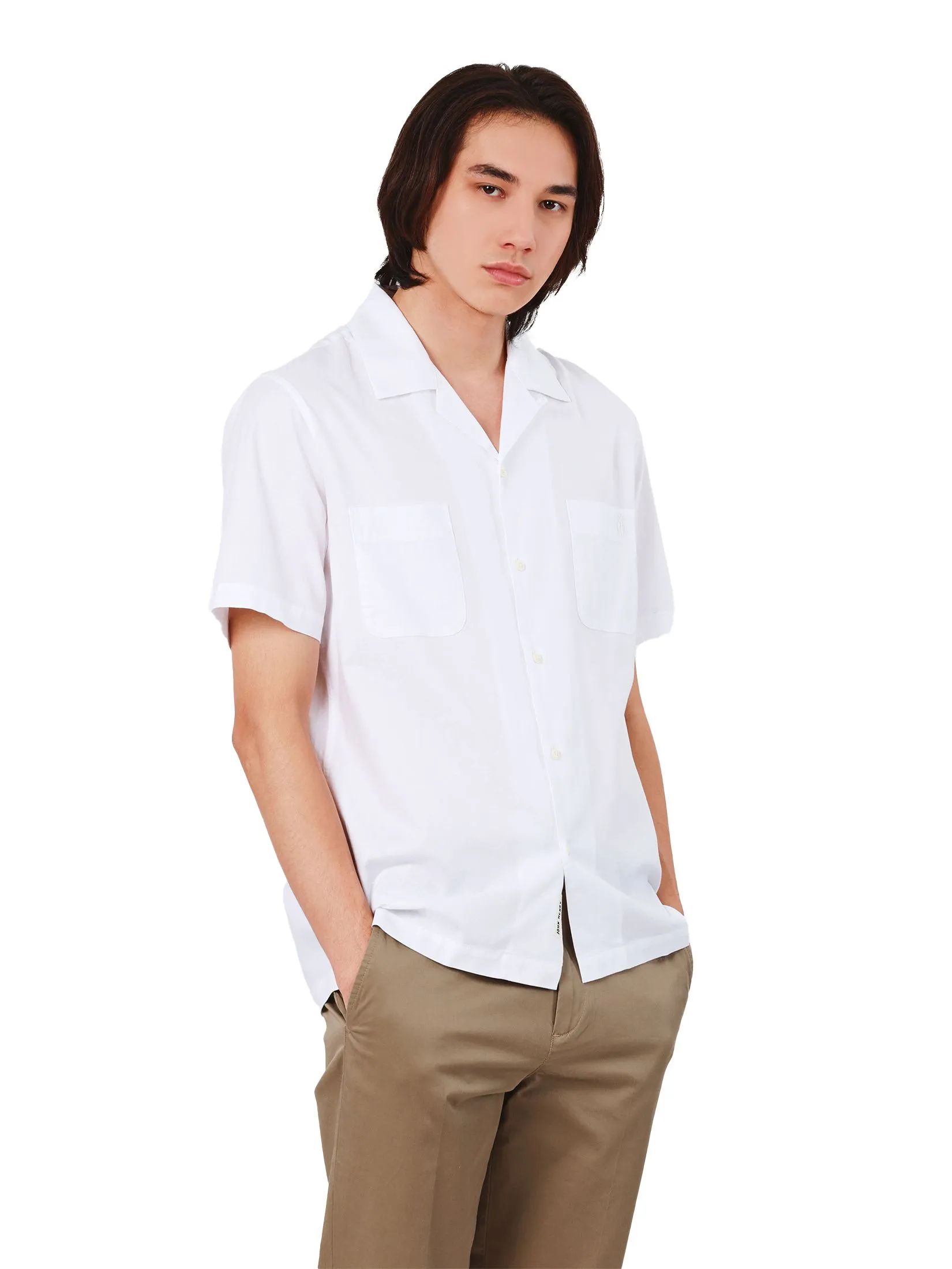 JOHN HENRY Men's Short Sleeves Shirts (Regular Fit) Rejuvenate Vacation White JOHN HENRY Men's Short Sleeves Shirts (Regular Fit) Rejuvenate Vacation White