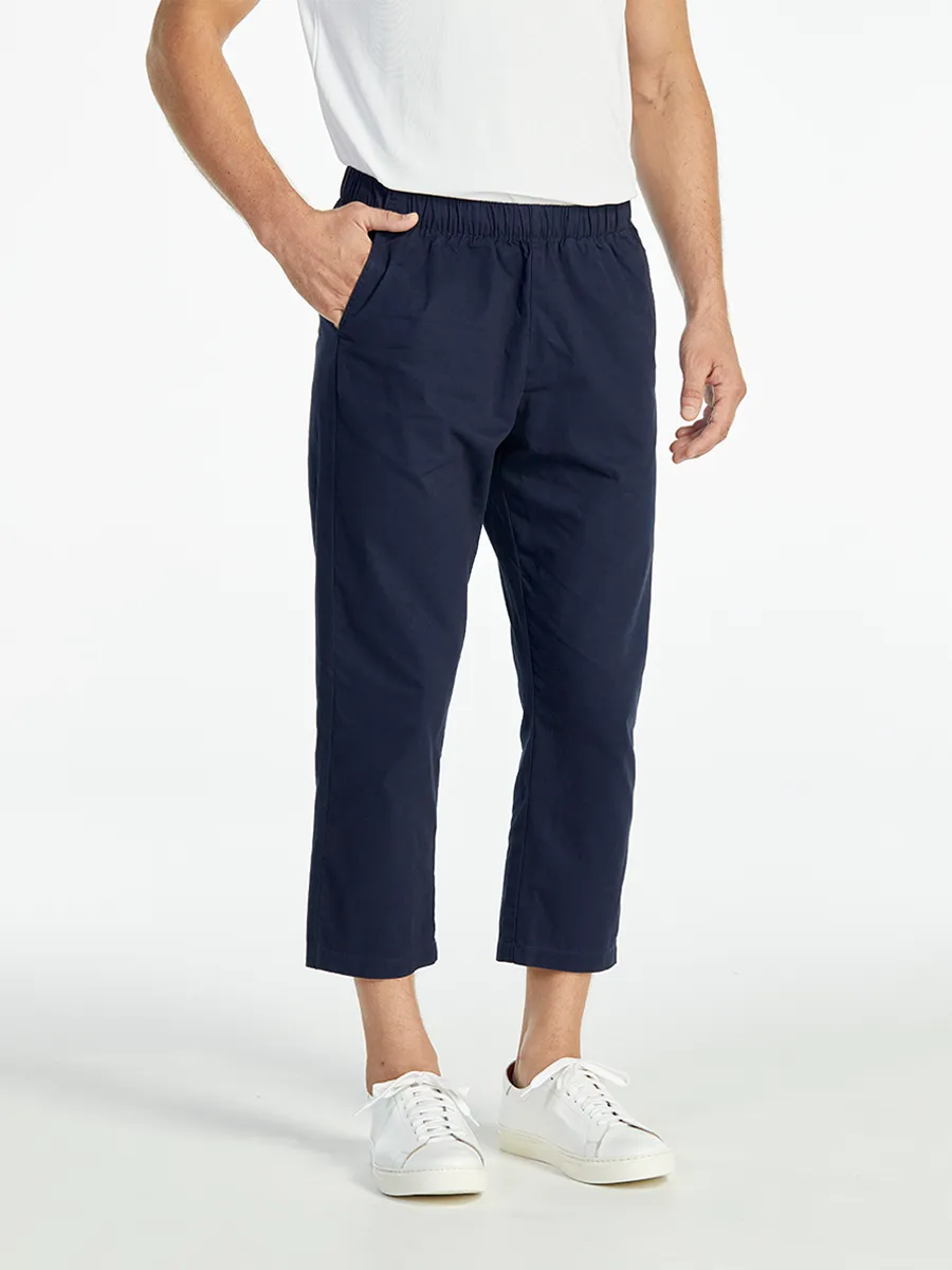 ELLE HOMME MEN ELASTIC WAIST PANTS W8Q001NV - NAVY ELLE HOMME MEN ELASTIC WAIST PANTS W8Q001NV - NAVY