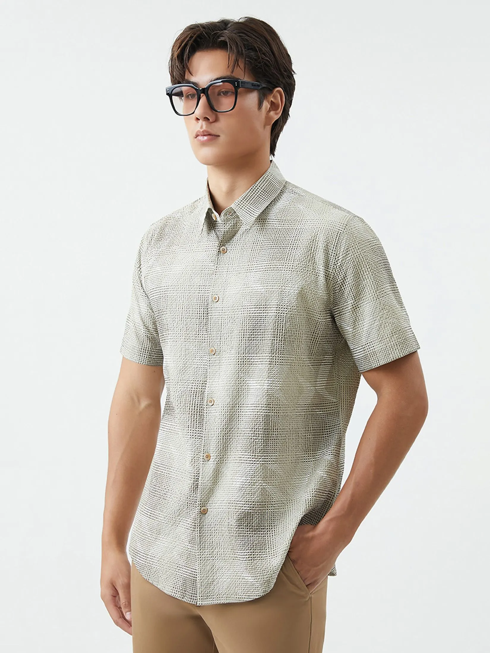 DAPPER DAPPER Geometric Mirage Print Shirt Multicolor DAPPER DAPPER Geometric Mirage Print Shirt Multicolor