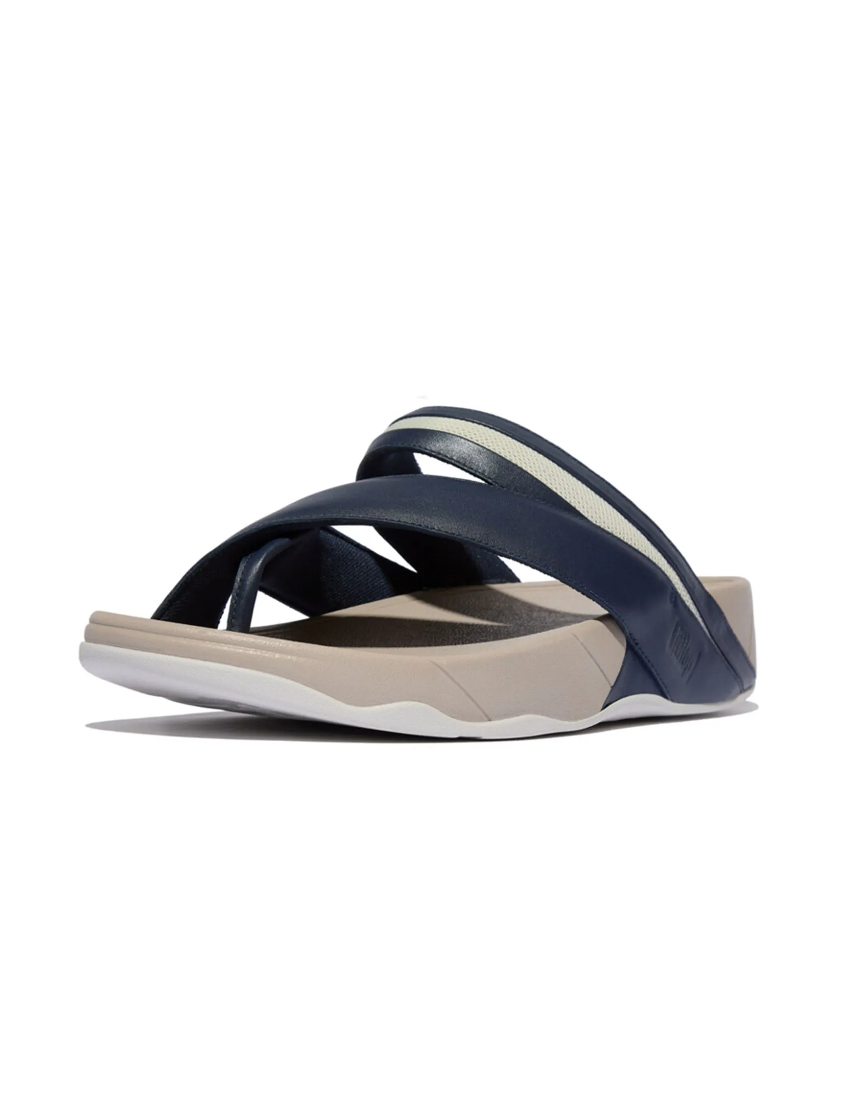 FitFlop™ MEN'S SLING LEATHER/MESH TOE-POST BLUE FitFlop™ MEN'S SLING LEATHER/MESH TOE-POST BLUE