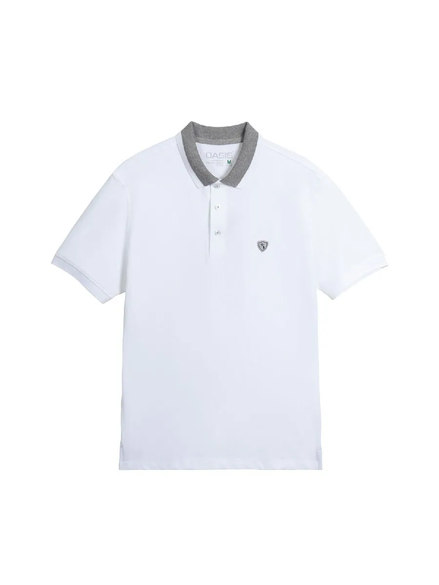 OASIS Men's short sleeve polo shirt White OASIS Men's short sleeve polo shirt White
