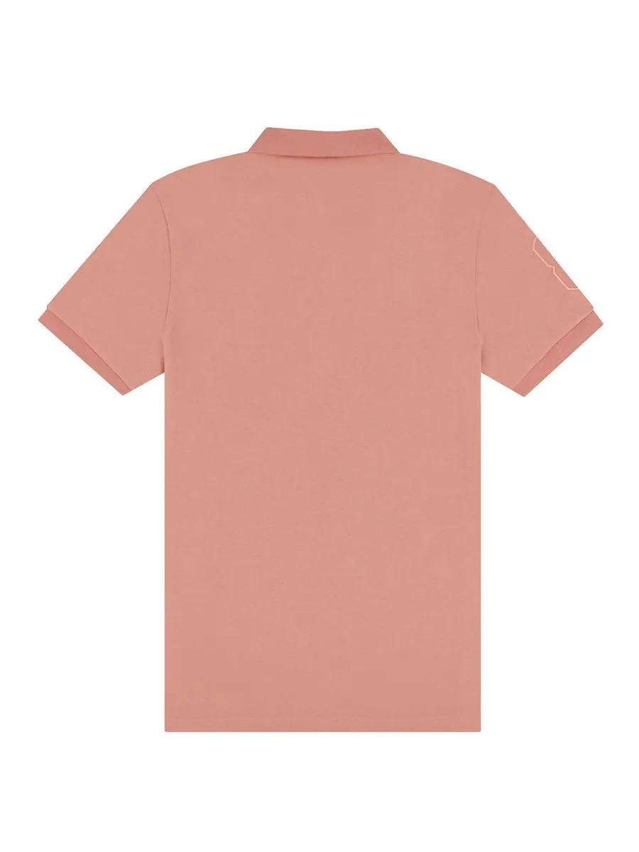 GIORDANO Men's Pique Slim Fit Embroidery Napoleon Polo  Rose Dawn Pink GIORDANO Men's Pique Slim Fit Embroidery Napoleon Polo  Rose Dawn Pink