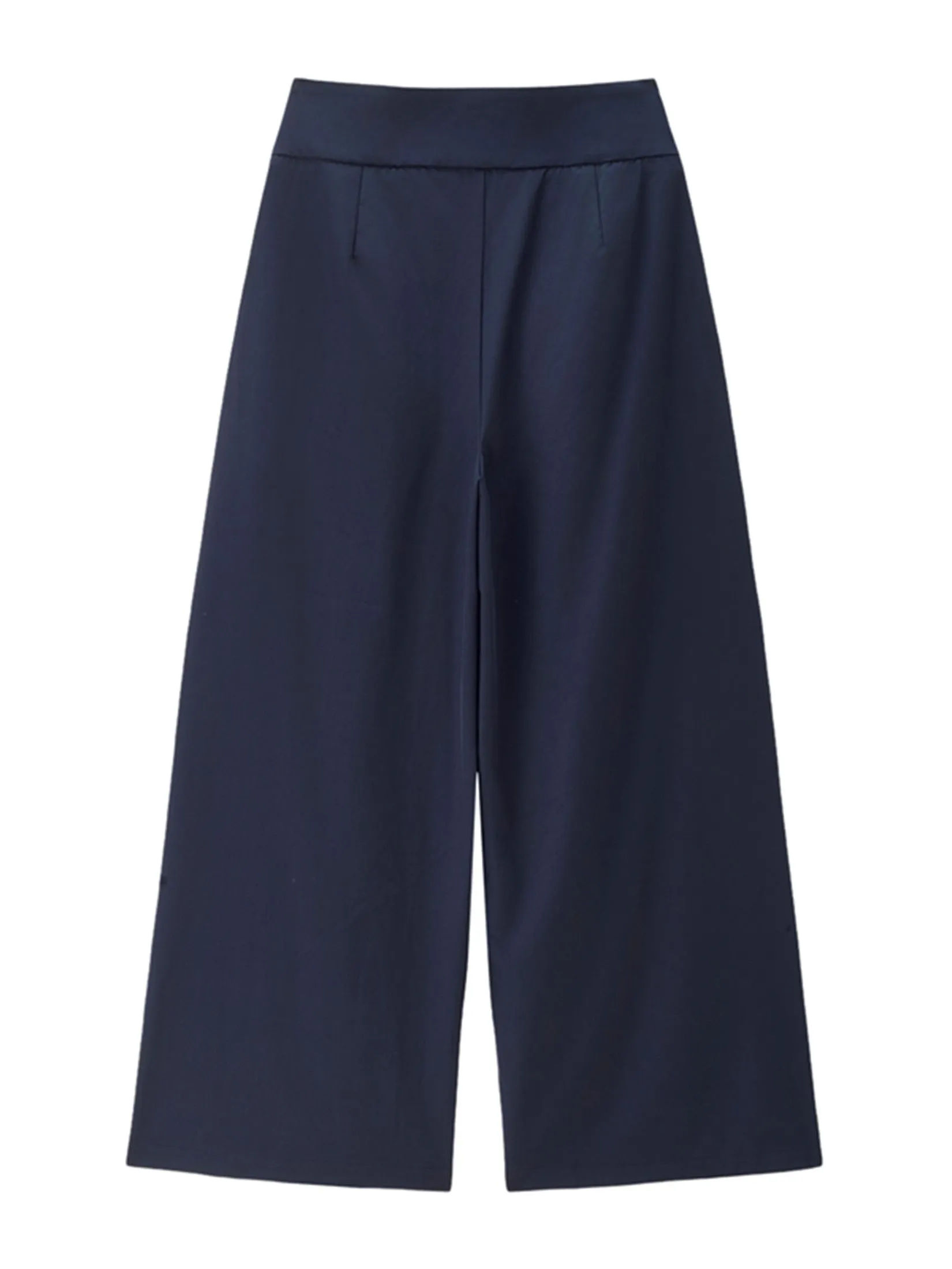 GIORDANO Women's  Online Exclusive Pleated Ankle Trousers Navy Blue GIORDANO Women's  Online Exclusive Pleated Ankle Trousers Navy Blue