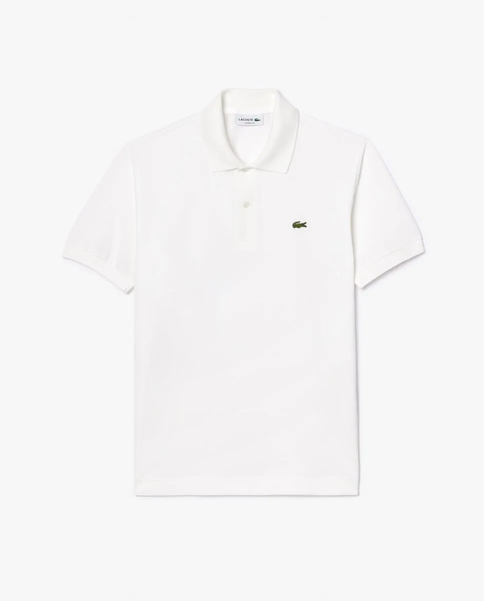 LACOSTE Classic Fit L.12.12 LIGHT Piqu  Polo Shirt White LACOSTE Classic Fit L.12.12 LIGHT Piqu  Polo Shirt White