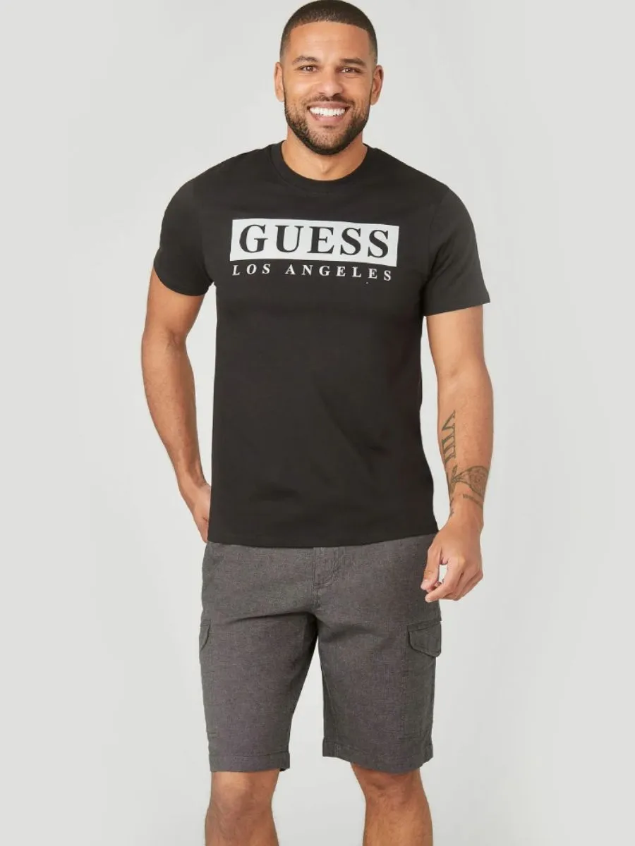 GUESS MEN Greg Logo T-Shirt Black GUESS MEN Greg Logo T-Shirt Black