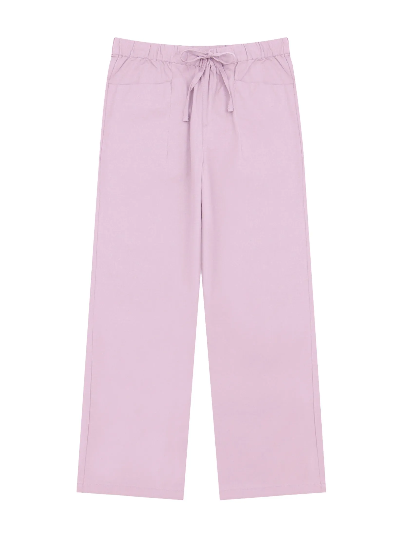 GIORDANO Women's Regular Woven Audrey Pants Burnished Lilac pink GIORDANO Women's Regular Woven Audrey Pants Burnished Lilac pink