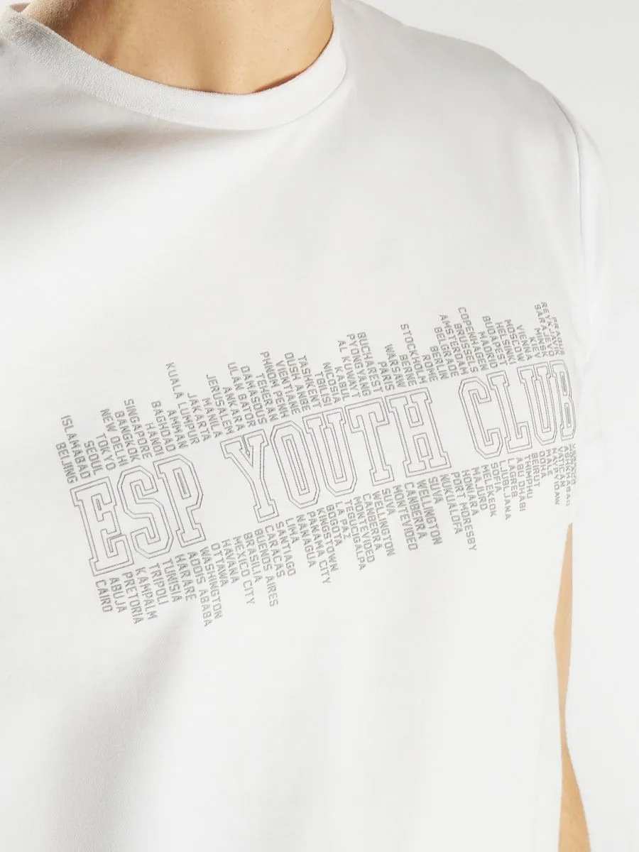 ESP ESP High Density Print Tee Shirt Men White ESP ESP High Density Print Tee Shirt Men White