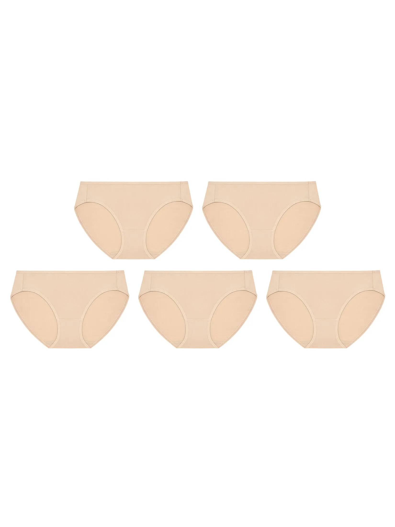 SABINA [Pack 5 Piece] [Online Exclusive] Panty Bikini Woman Microfiber - Beige