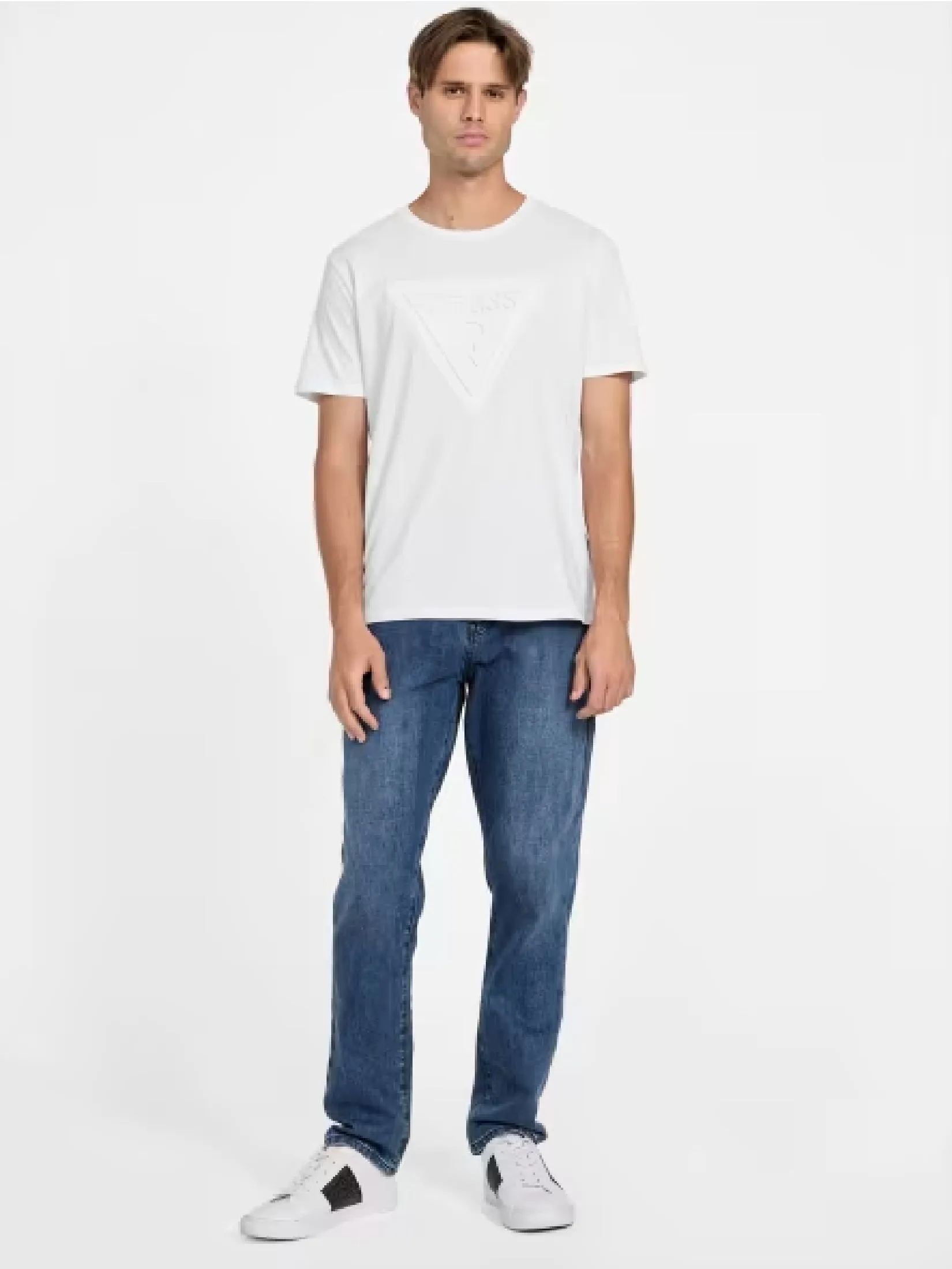 GUESS GUESS MEN  Eco Kris Logo Tee X4GI00KAK91 - White GUESS GUESS MEN  Eco Kris Logo Tee X4GI00KAK91 - White