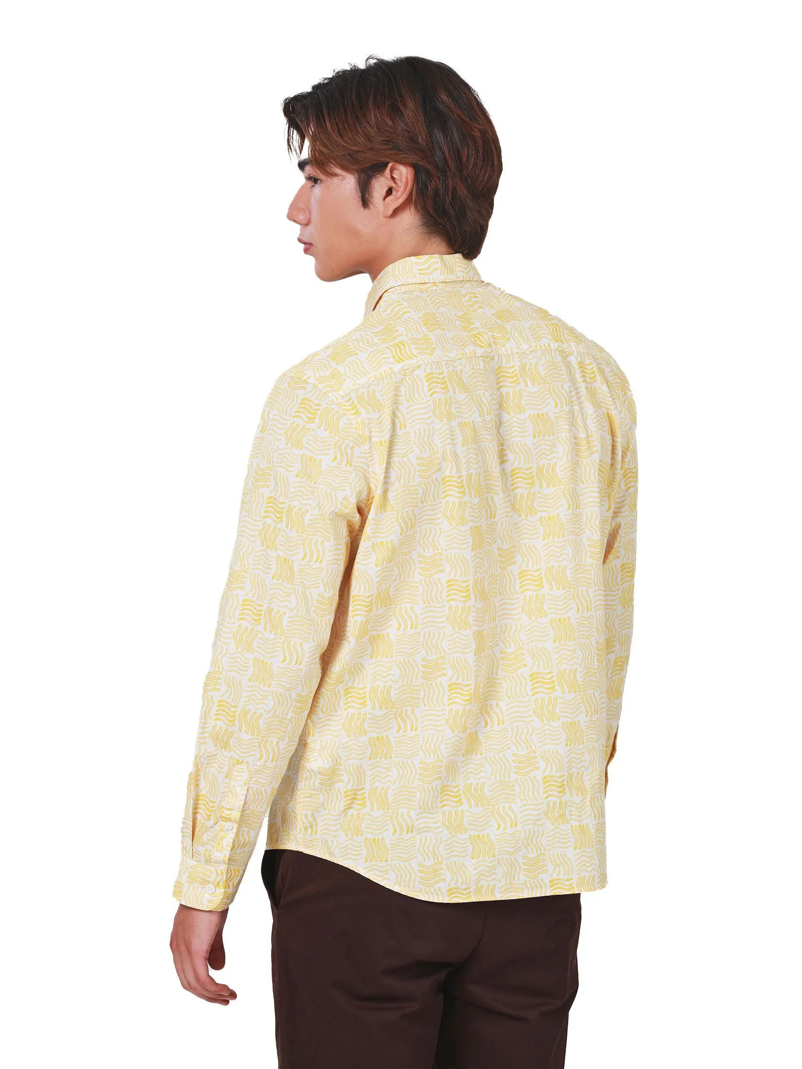 JOHN HENRY Men's Long Sleeves Shirts (Regular Fit) REJUVENATE VACATION Yellow JOHN HENRY Men's Long Sleeves Shirts (Regular Fit) REJUVENATE VACATION Yellow
