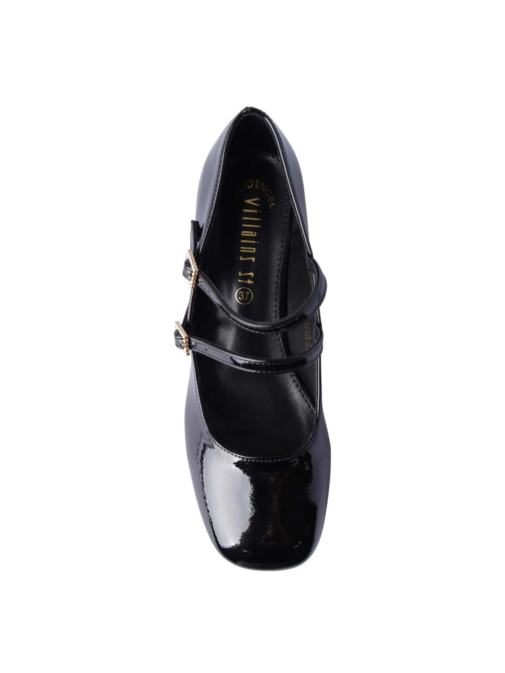 VILLAINS SF FLEXIA Women's Mary-Jane Heels BLACK PATENT VILLAINS SF FLEXIA Women's Mary-Jane Heels BLACK PATENT