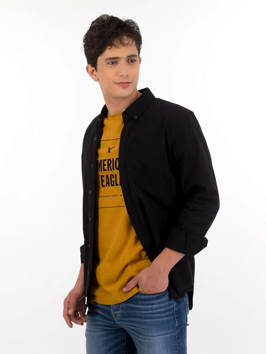 American Eagle MEN 2100 INT SF BTD PC DYE OXFORD W EAGLE 001 BLACK American Eagle MEN 2100 INT SF BTD PC DYE OXFORD W EAGLE 001 BLACK