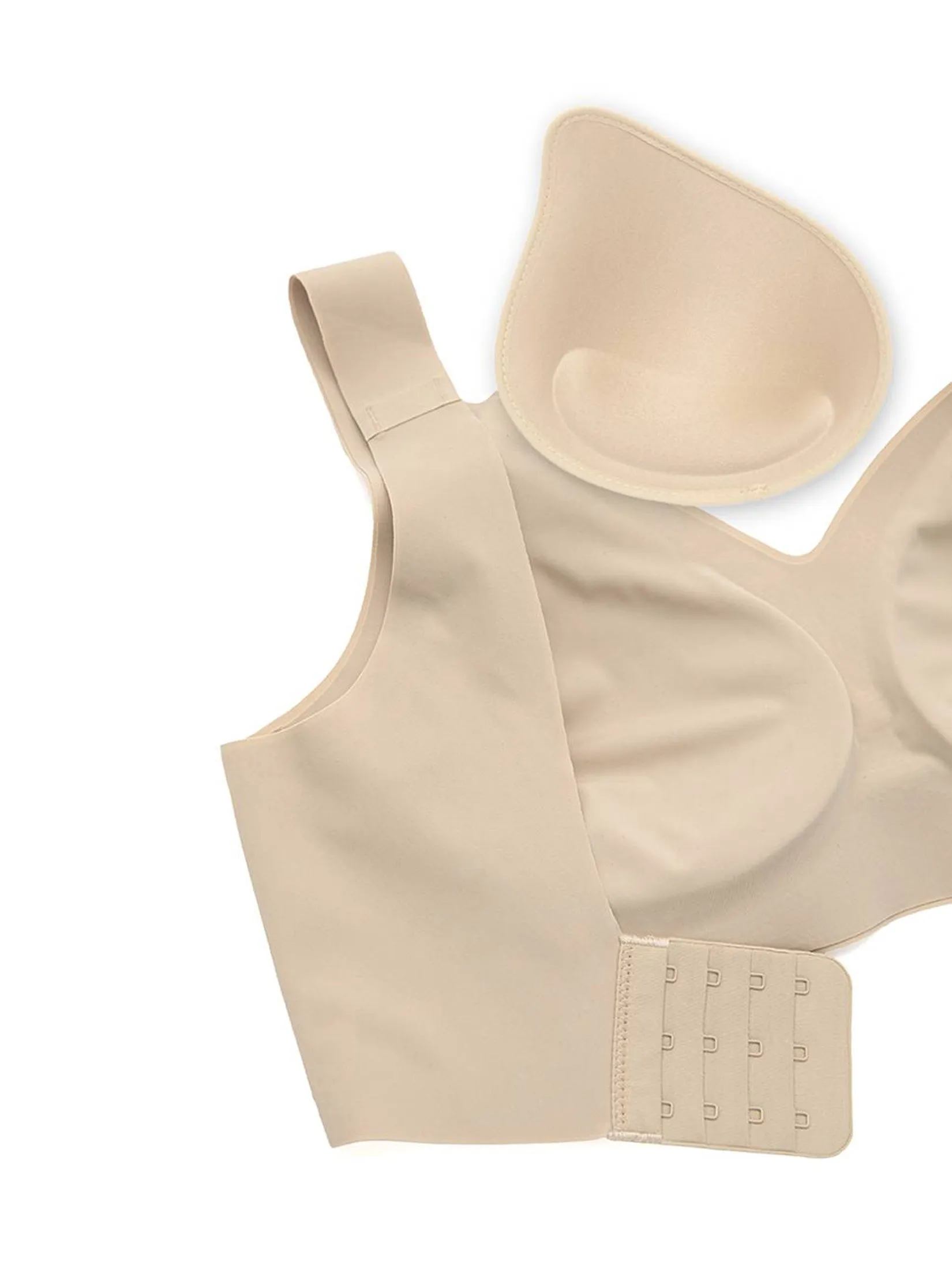 SABINA [Pack 2 Piece] [Online Exclusive]  Perfect Bra Seamless Wireless Bra - Sand