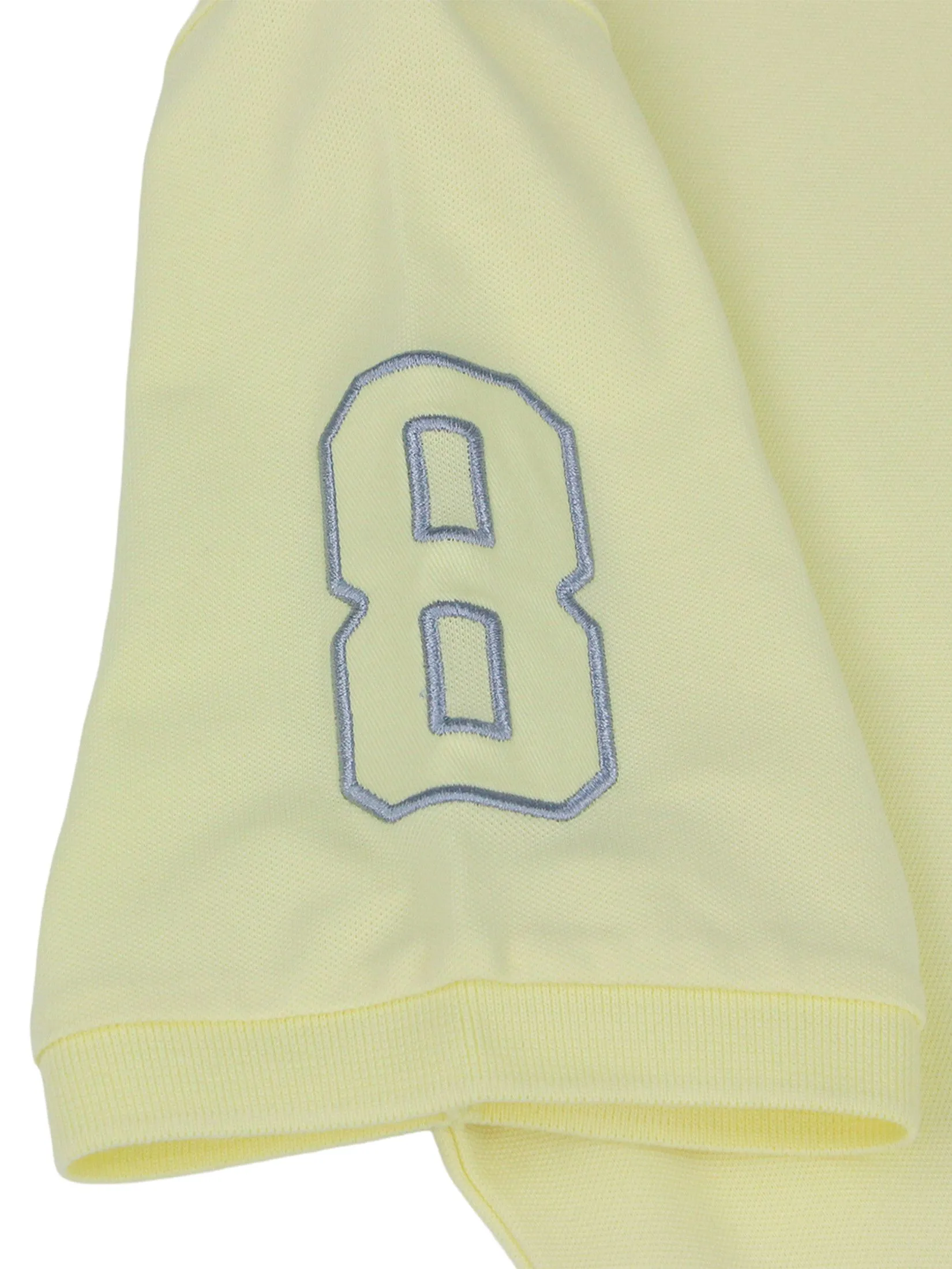 GIORDANO Men's Slim Embroidery Bold Polo (3D Lion) Wax Yellow GIORDANO Men's Slim Embroidery Bold Polo (3D Lion) Wax Yellow