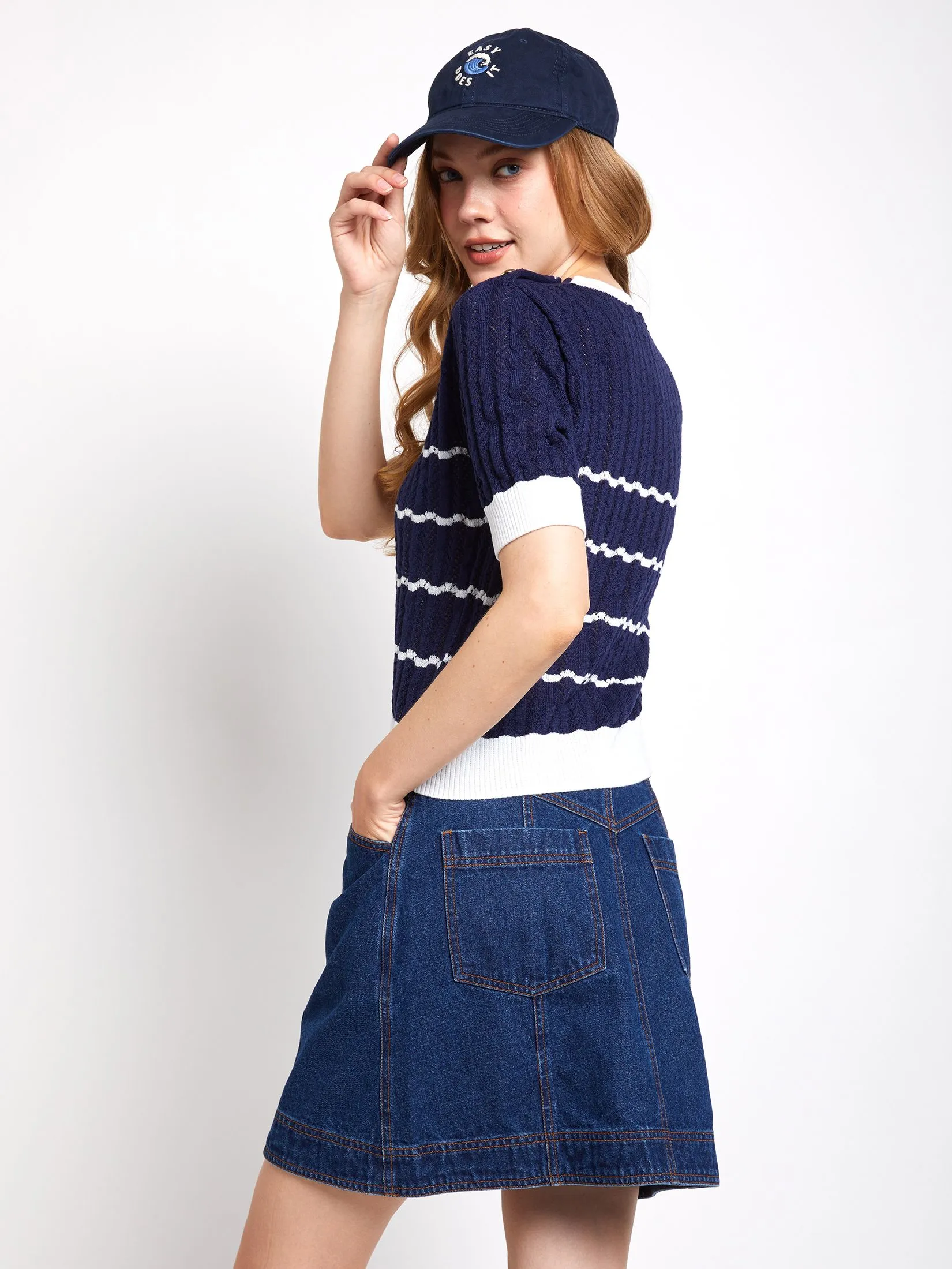 DEFRY 01 Women Sweater Short Sleeves 2503EASW032 DEFRY 01 Women Sweater Short Sleeves 2503EASW032
