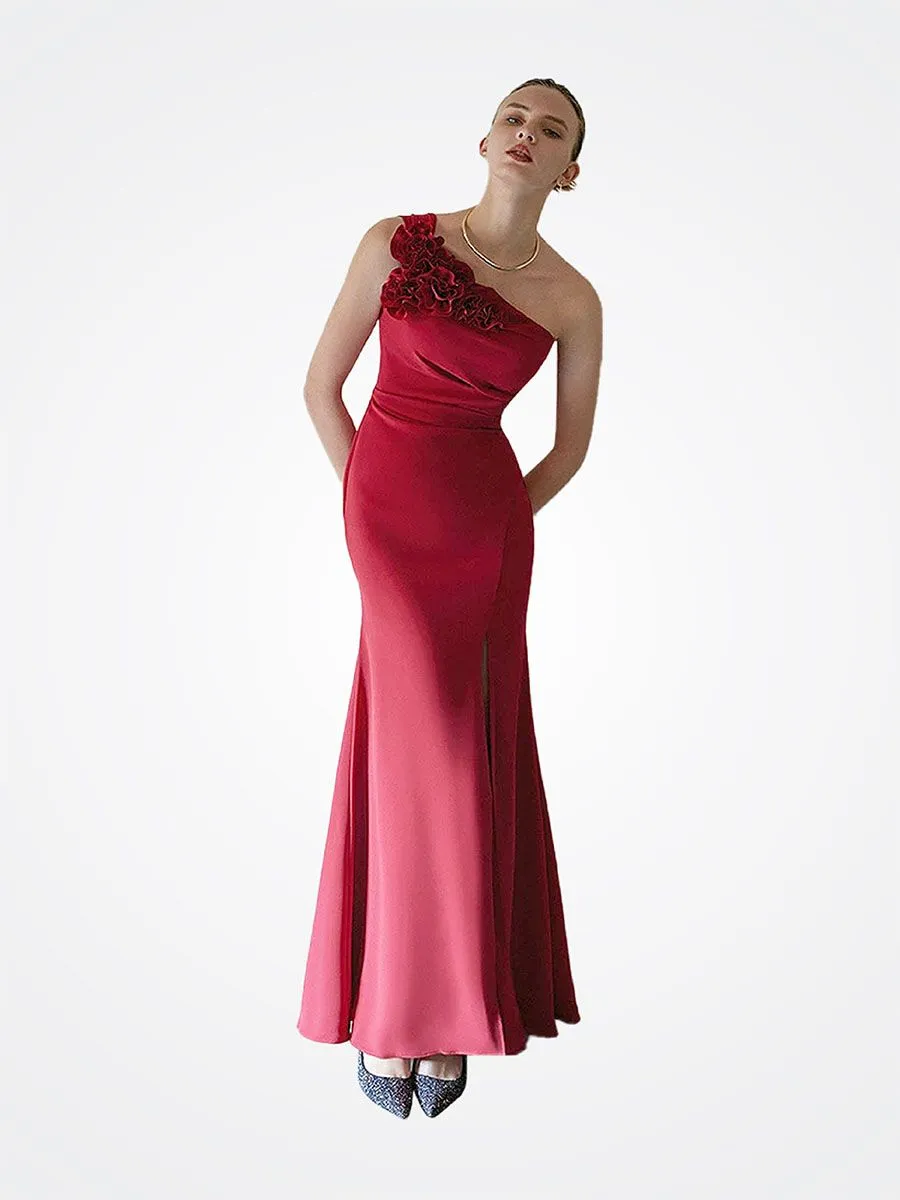 Goudinrqc Women Passionate Poeny Luxury Evening Dress Garnet Glamour Goudinrqc Women Passionate Poeny Luxury Evening Dress Garnet Glamour