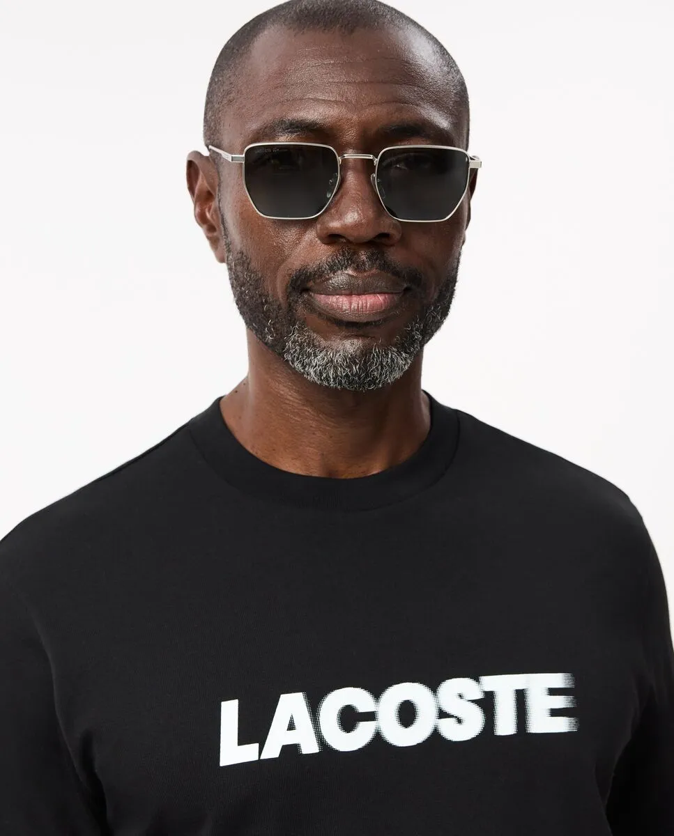 LACOSTE Heavy Cotton Logo T-shirt Black LACOSTE Heavy Cotton Logo T-shirt Black