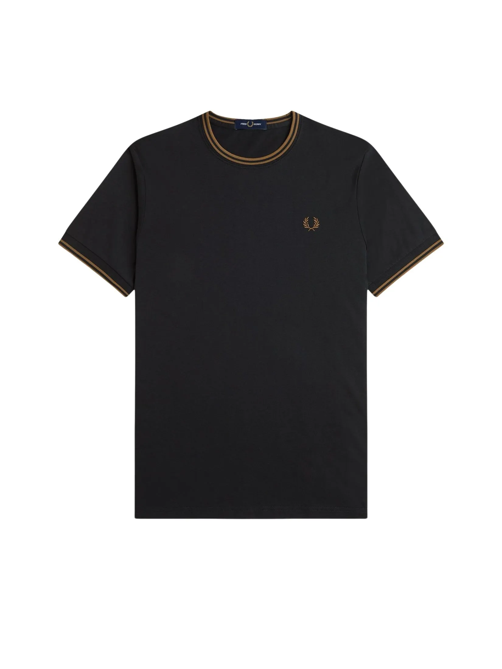 Fred Perry Men TWIN TIPPED T-SHIRT Black Fred Perry Men TWIN TIPPED T-SHIRT Black