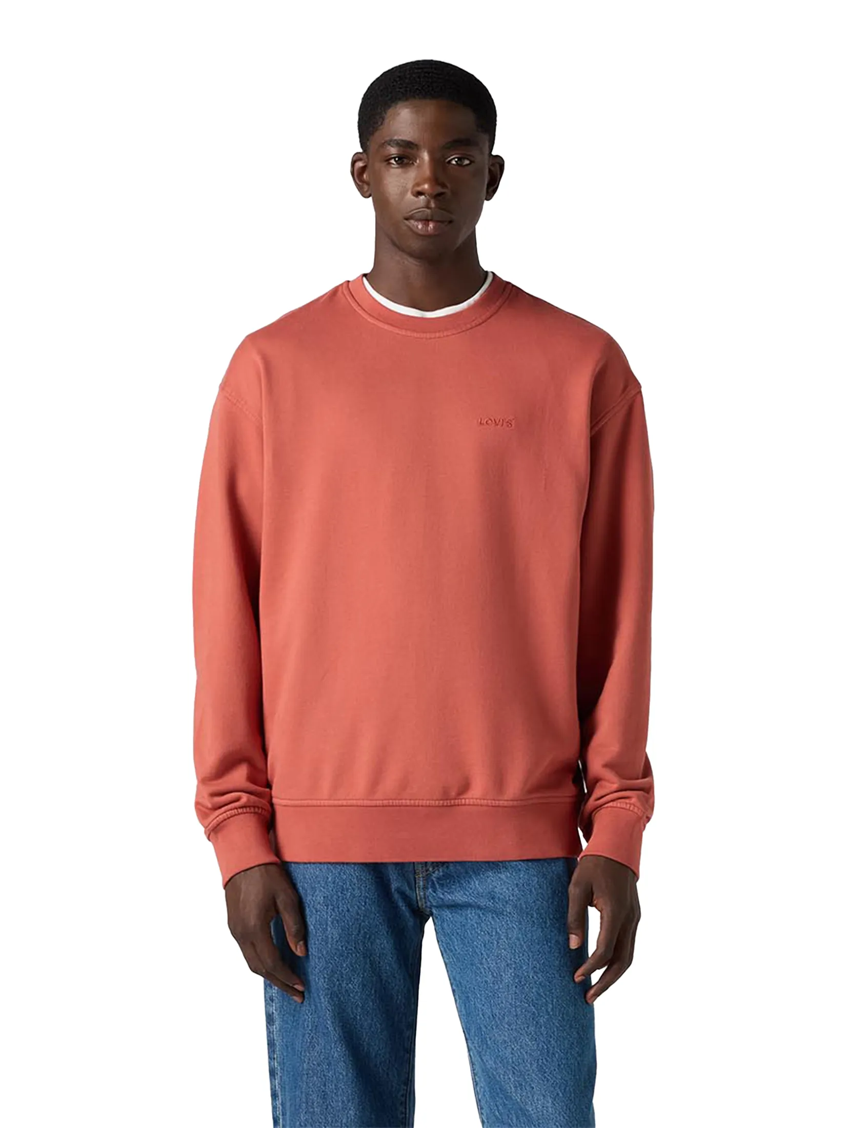 LEVI'S Men's Seasonal Crewneck Sweatshirt Red