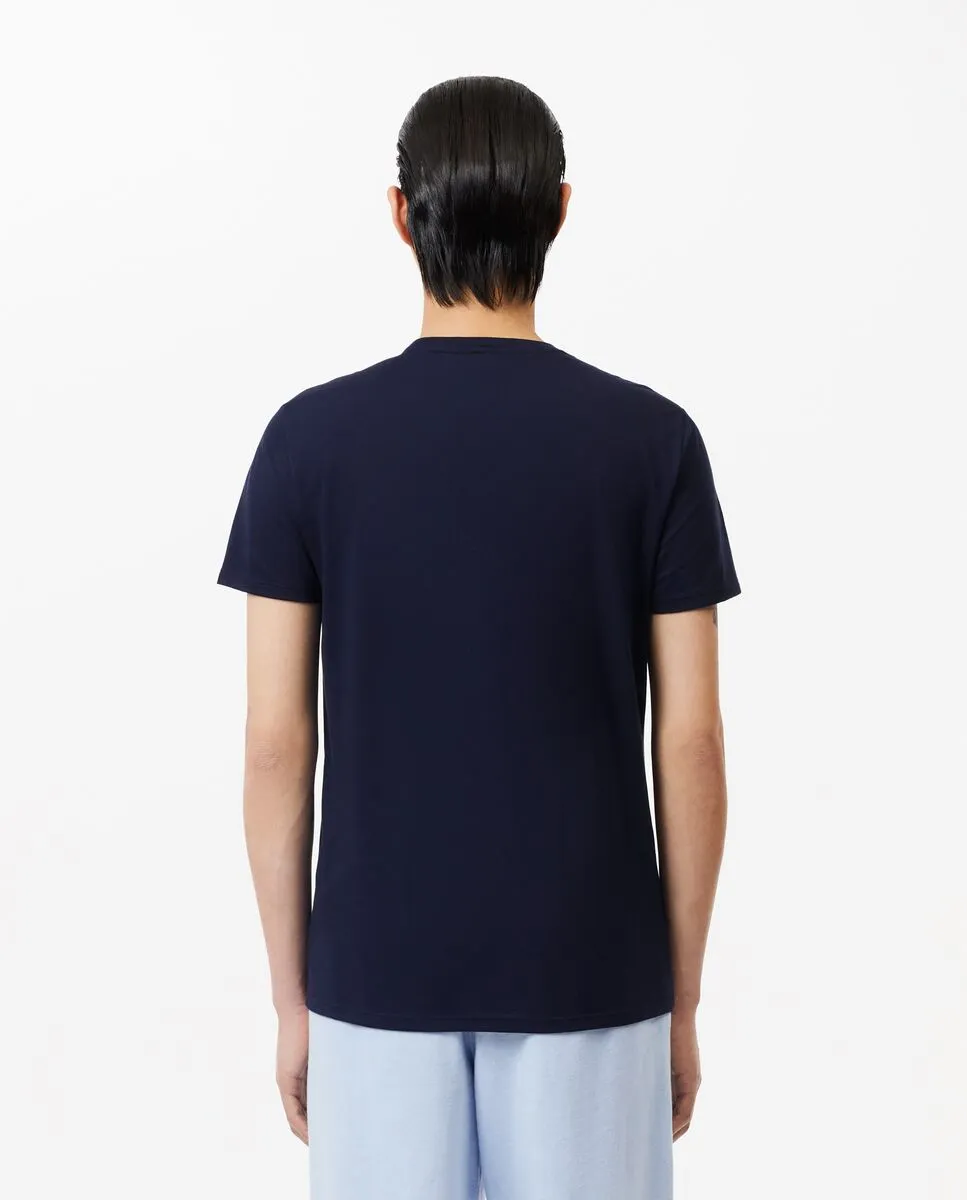LACOSTE Regular Fit Pima Cotton Jersey T-Shirt Navy Blue LACOSTE Regular Fit Pima Cotton Jersey T-Shirt Navy Blue