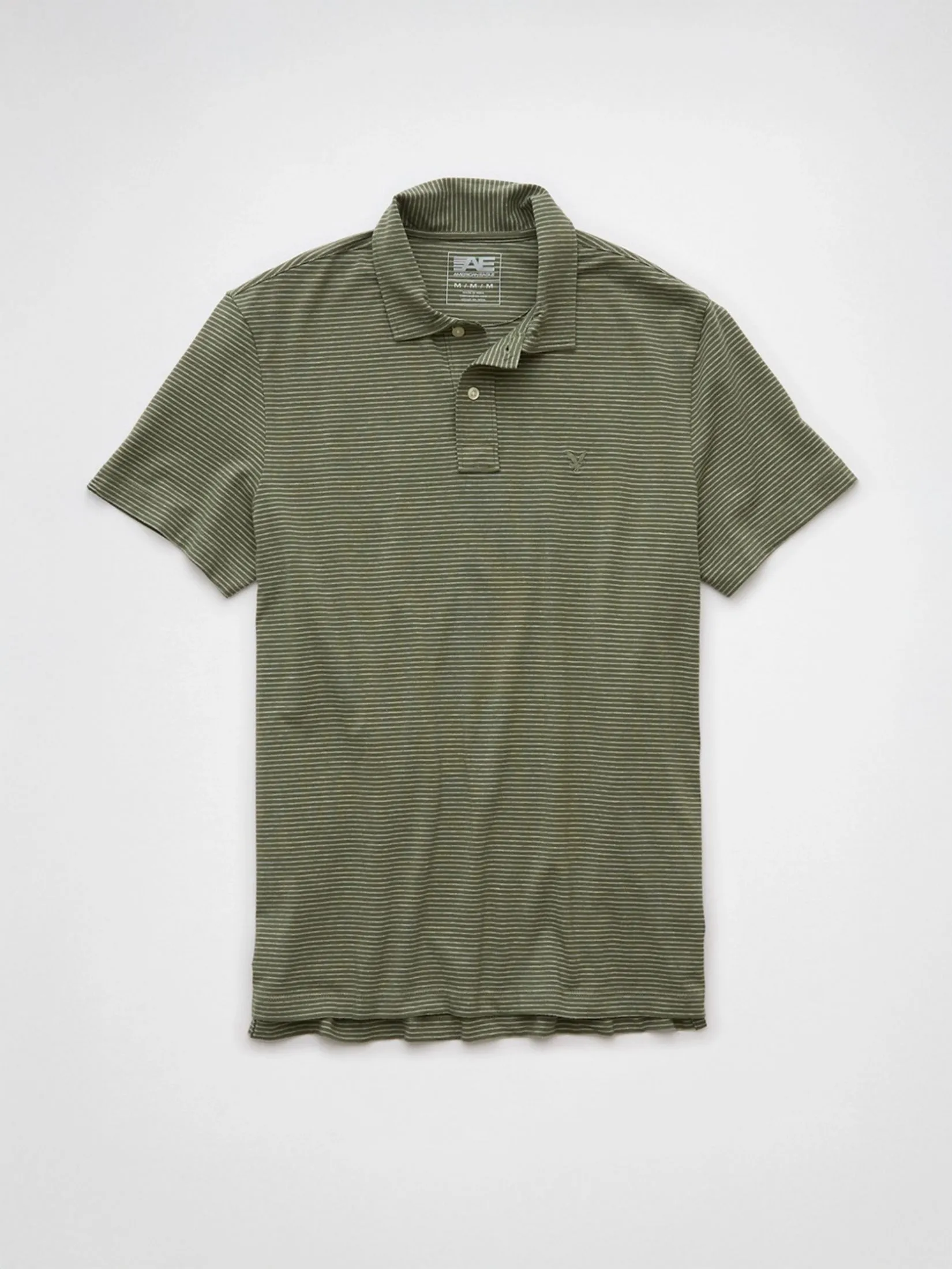 American Eagle MEN P- CULLEN JERSEY POLO (STRIPES) 300 GREEN American Eagle MEN P- CULLEN JERSEY POLO (STRIPES) 300 GREEN
