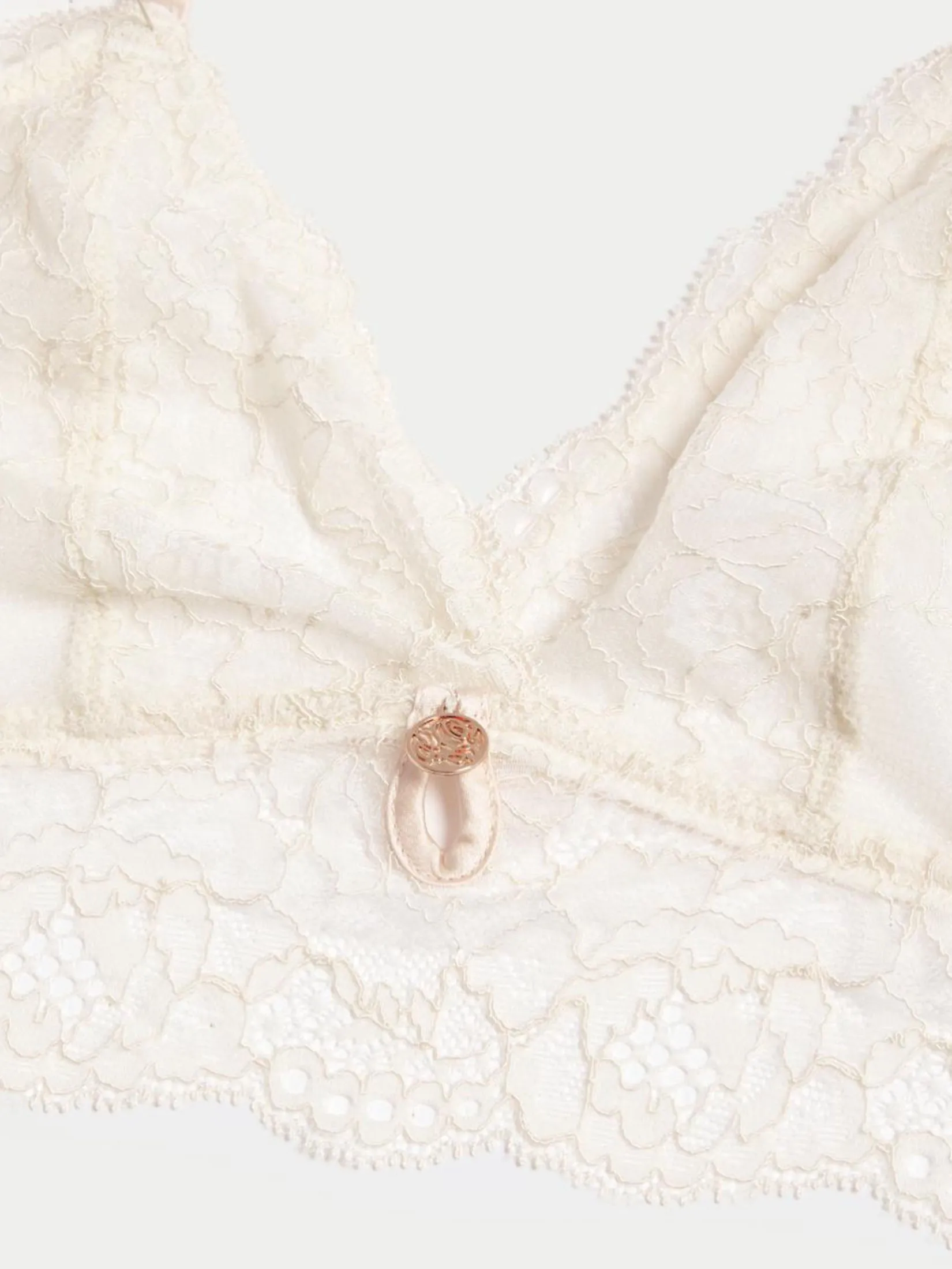 MARKS & SPENCER Women Bra Lace Non Wired Bralette Ivory MARKS & SPENCER Women Bra Lace Non Wired Bralette Ivory