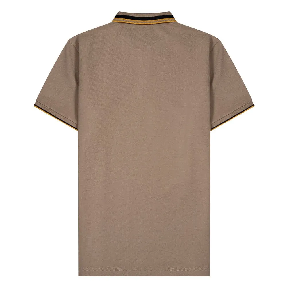 GIORDANO Khaki Men's Solid Polo GIORDANO Khaki Men's Solid Polo