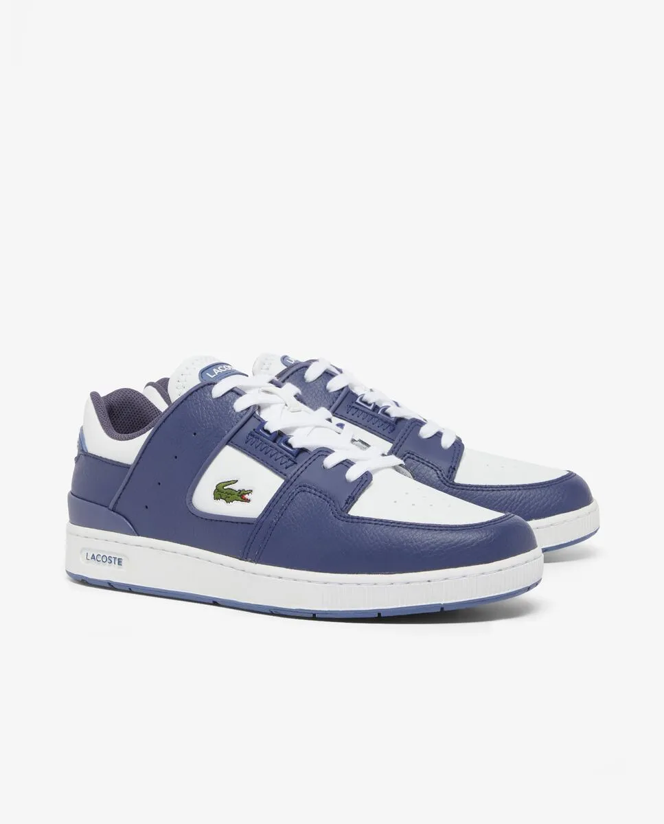 LACOSTE Men’s Court Cage Leather Sneakers Blue LACOSTE Men’s Court Cage Leather Sneakers Blue