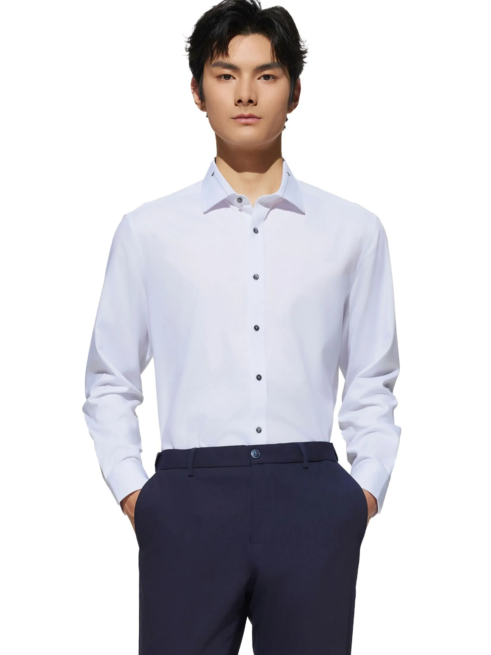 G2000 Men Clothing Non-Iron Silky Touch  Shirt Smart Fit - White G2000 Men Clothing Non-Iron Silky Touch  Shirt Smart Fit - White