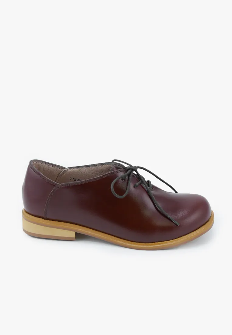LUIGI BATANI Brown Derby Leather Lace Up Shoes LUIGI BATANI Brown Derby Leather Lace Up Shoes