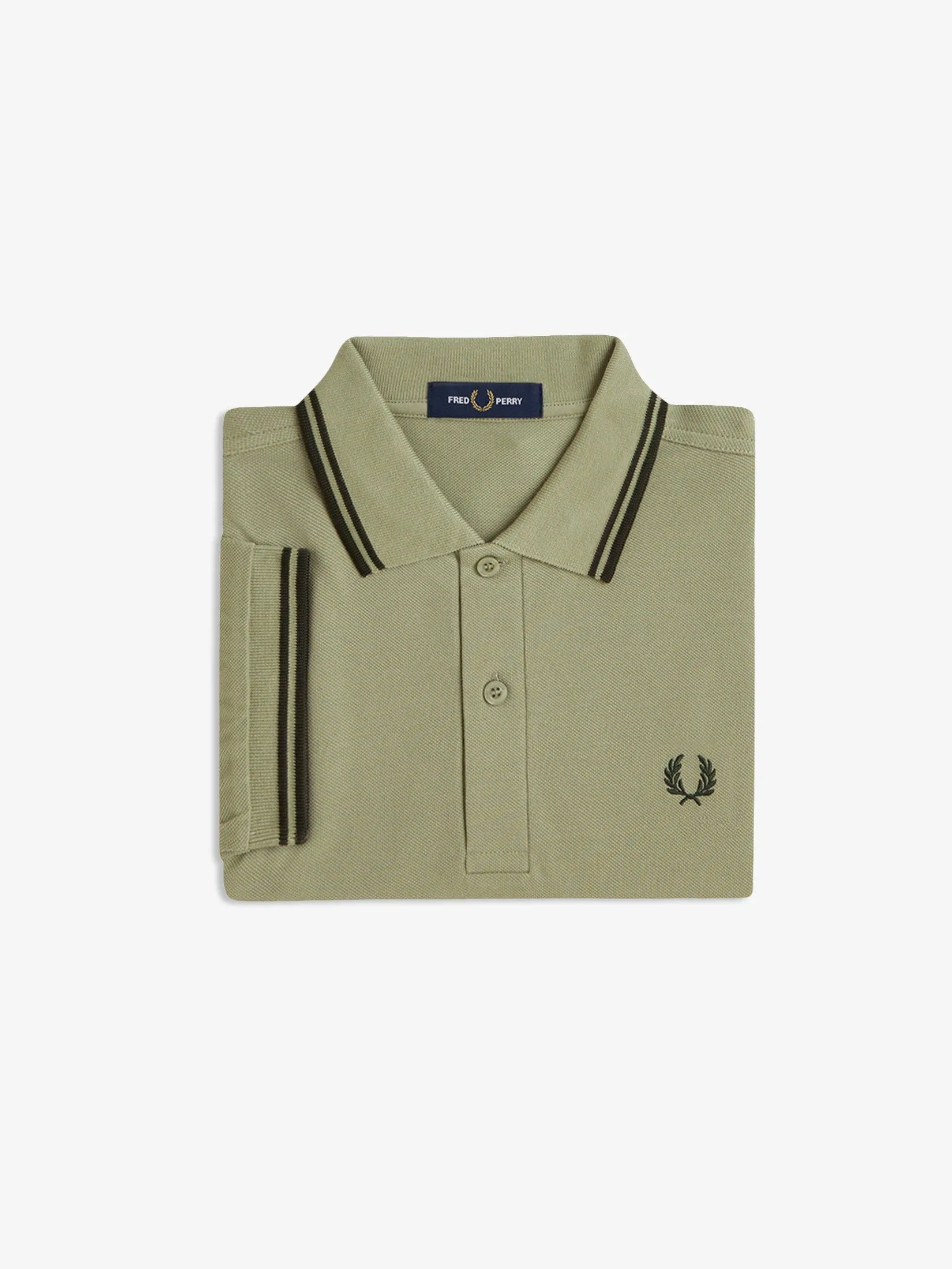 Fred Perry Men TWIN TIPPED FRED PERRY SHIRT Green Fred Perry Men TWIN TIPPED FRED PERRY SHIRT Green