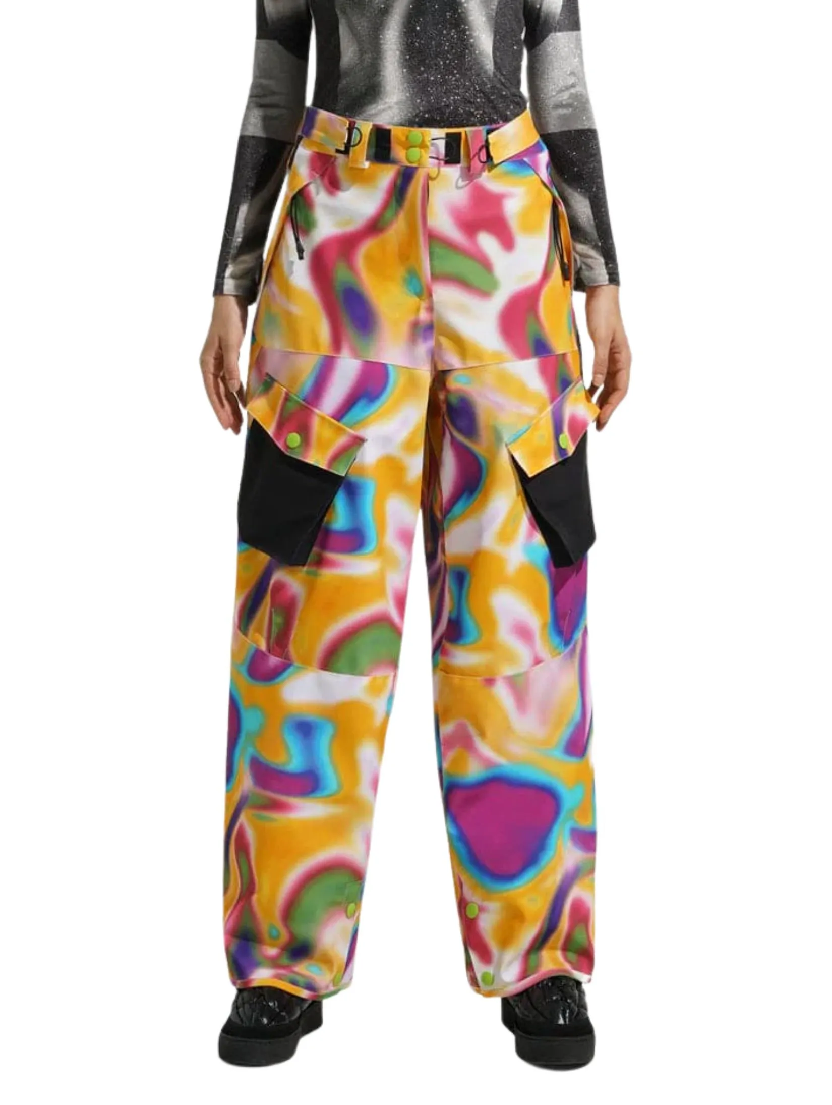 KHRISJOY Snowboard Jacket Kaleidoscope In Yellow Raspbrry Smurf KHRISJOY Snowboard Jacket Kaleidoscope In Yellow Raspbrry Smurf
