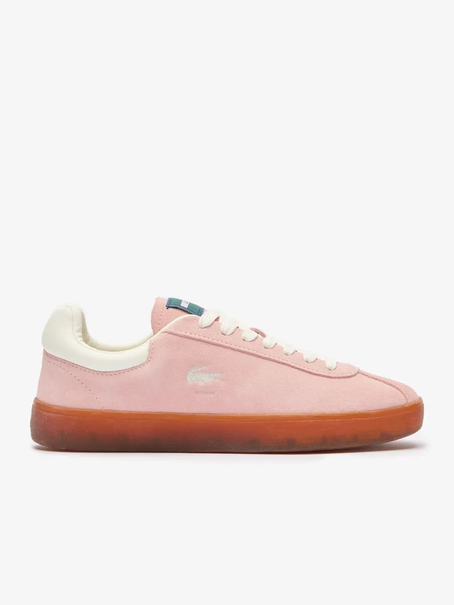LACOSTE Pink Women’s Baseshot Suede Trainers LACOSTE Pink Women’s Baseshot Suede Trainers