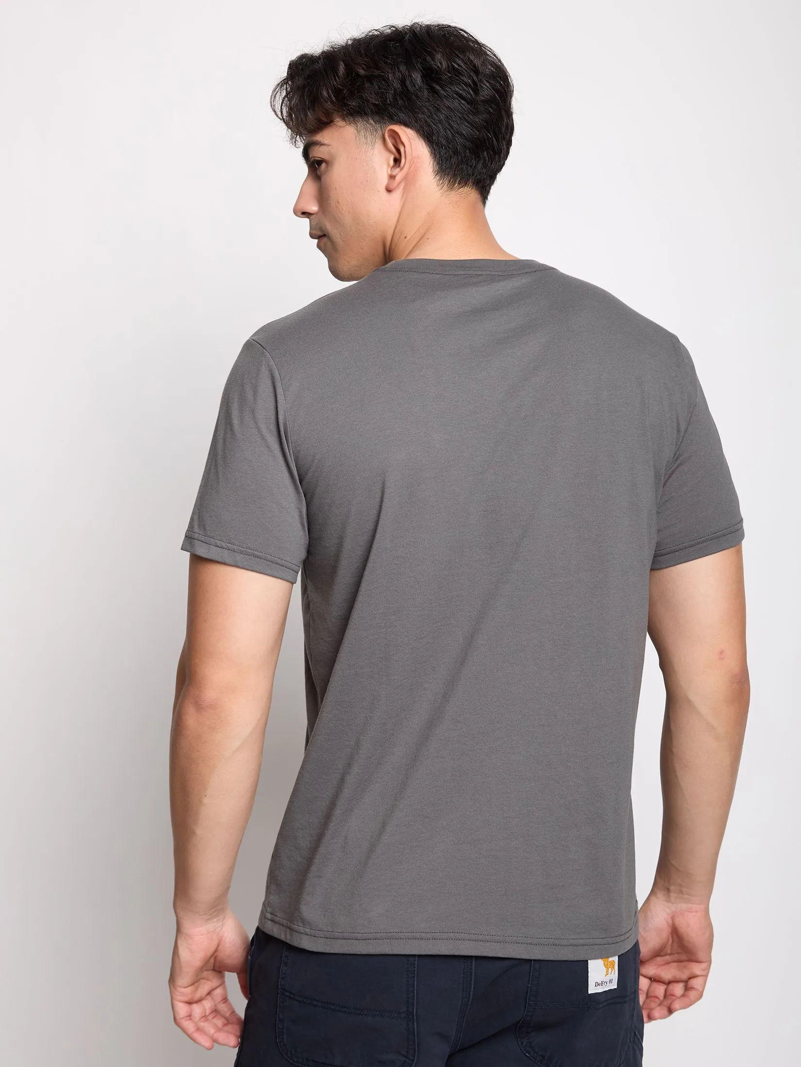DEFRY 01 Men T-Shirt Short Sleeves 2506UTSM034 Grey DEFRY 01 Men T-Shirt Short Sleeves 2506UTSM034 Grey