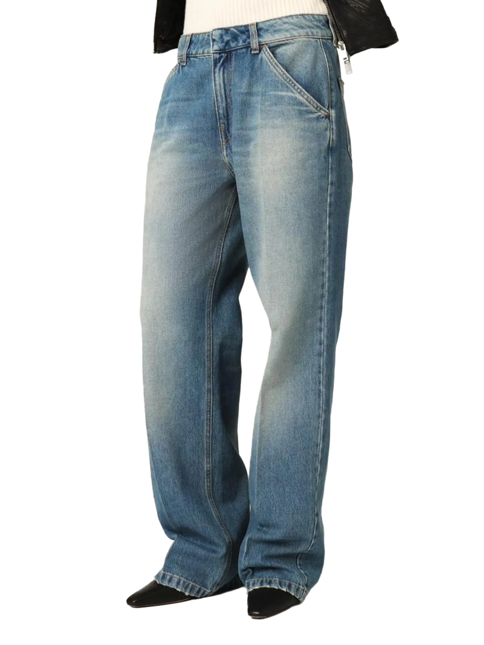 BA&SH Women Jeans Lightly Distressed Blue BA&SH Women Jeans Lightly Distressed Blue