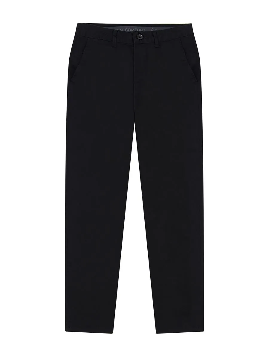 GIORDANO Women's Twill Regular Elastic Waist Woven Pants (180° Waistband) Black GIORDANO Women's Twill Regular Elastic Waist Woven Pants (180° Waistband) Black