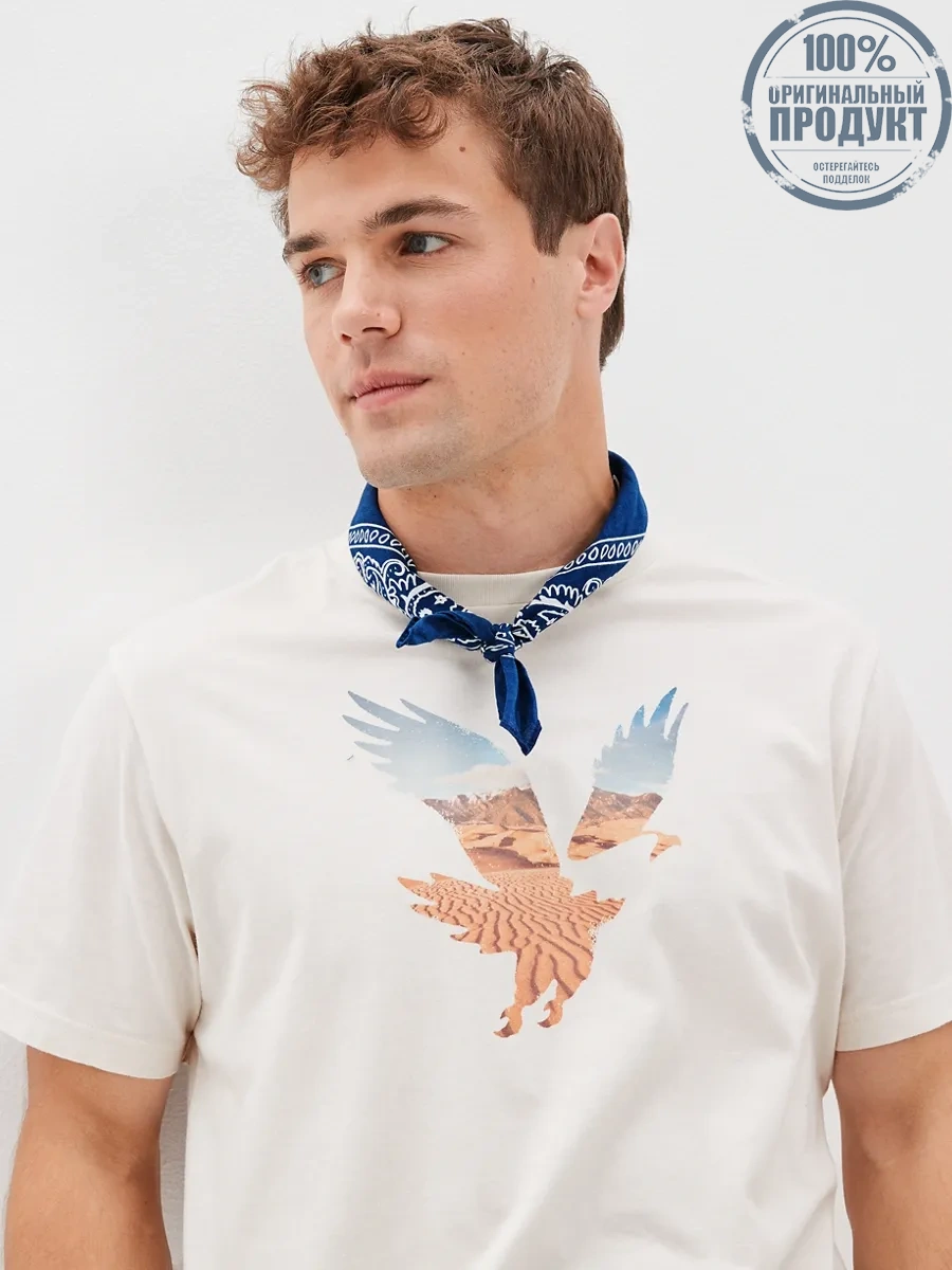 American Eagle MEN SS SET IN TEE- PC DYE + SERIOUSLY SOFT WASH  CREAM American Eagle MEN SS SET IN TEE- PC DYE + SERIOUSLY SOFT WASH  CREAM