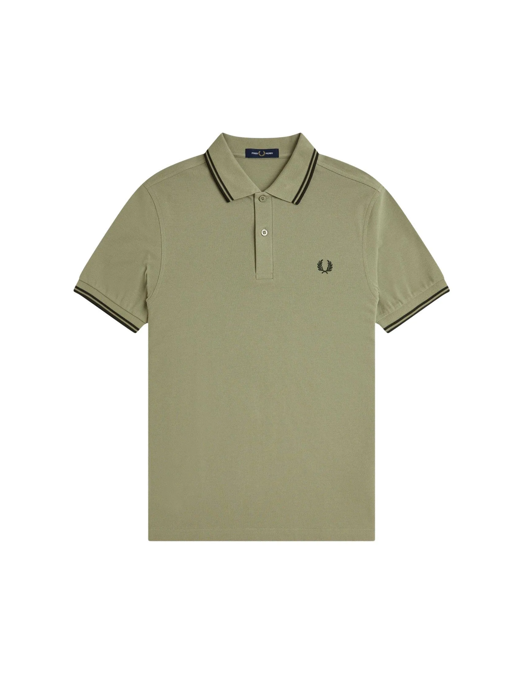 Fred Perry Men TWIN TIPPED FRED PERRY SHIRT Green Fred Perry Men TWIN TIPPED FRED PERRY SHIRT Green
