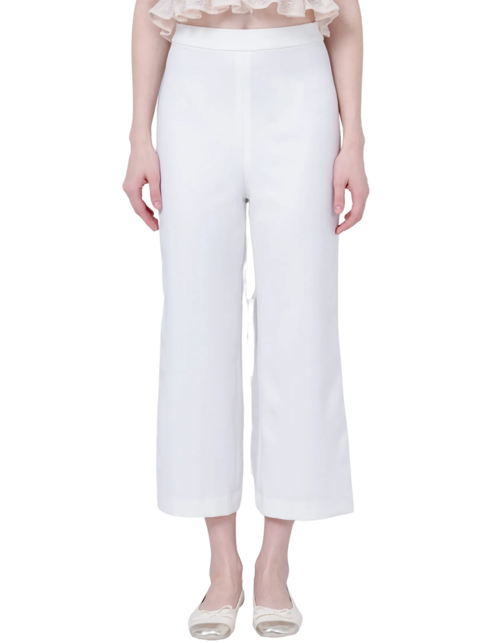 AMILA Women Pants Trousers Suiting Spendex Off White AMILA Women Pants Trousers Suiting Spendex Off White