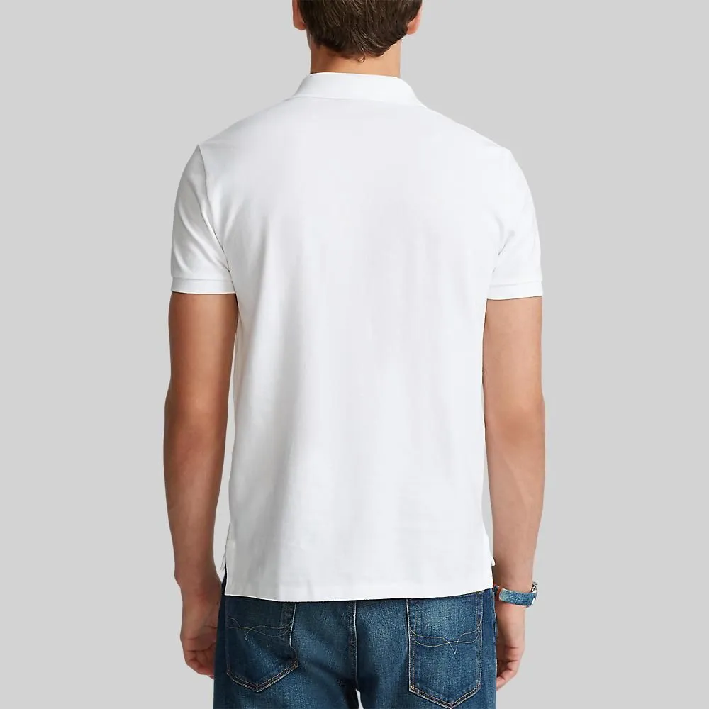 POLO RALPH LAUREN POLO-Custom Slim Fit Mesh Polo Shirt MNPOKNI1N820078 100 WHITE POLO RALPH LAUREN POLO-Custom Slim Fit Mesh Polo Shirt MNPOKNI1N820078 100 WHITE