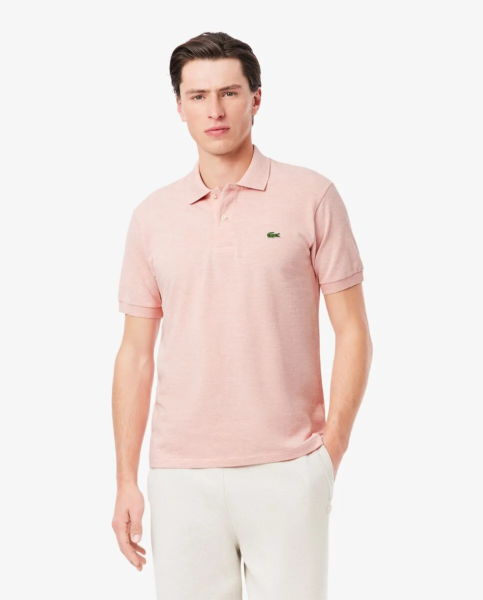 LACOSTE Classic Fit L.12.12 Marl Polo Shirt Pink LACOSTE Classic Fit L.12.12 Marl Polo Shirt Pink