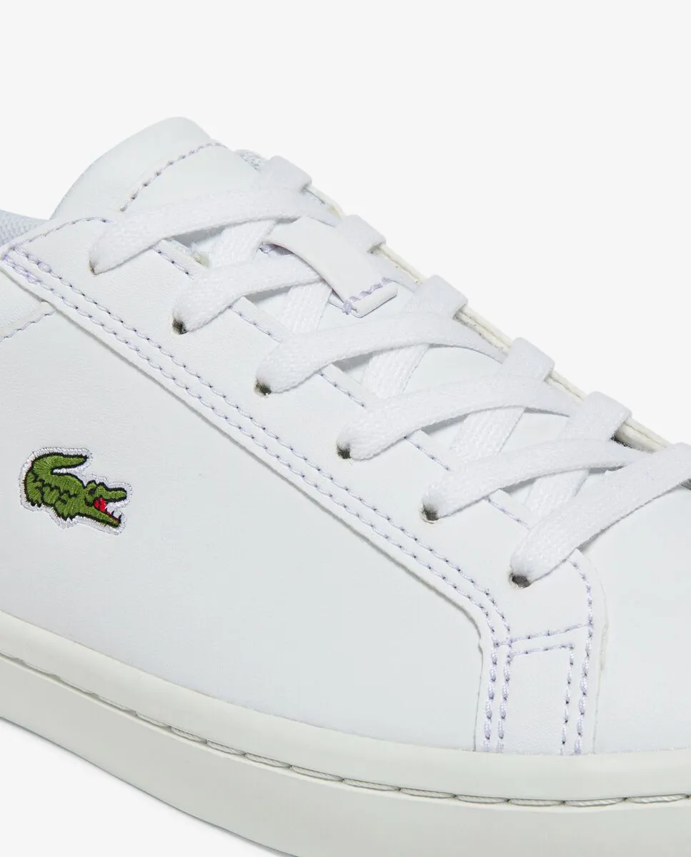 LACOSTE Women’s Straightset Leather Trainers White LACOSTE Women’s Straightset Leather Trainers White