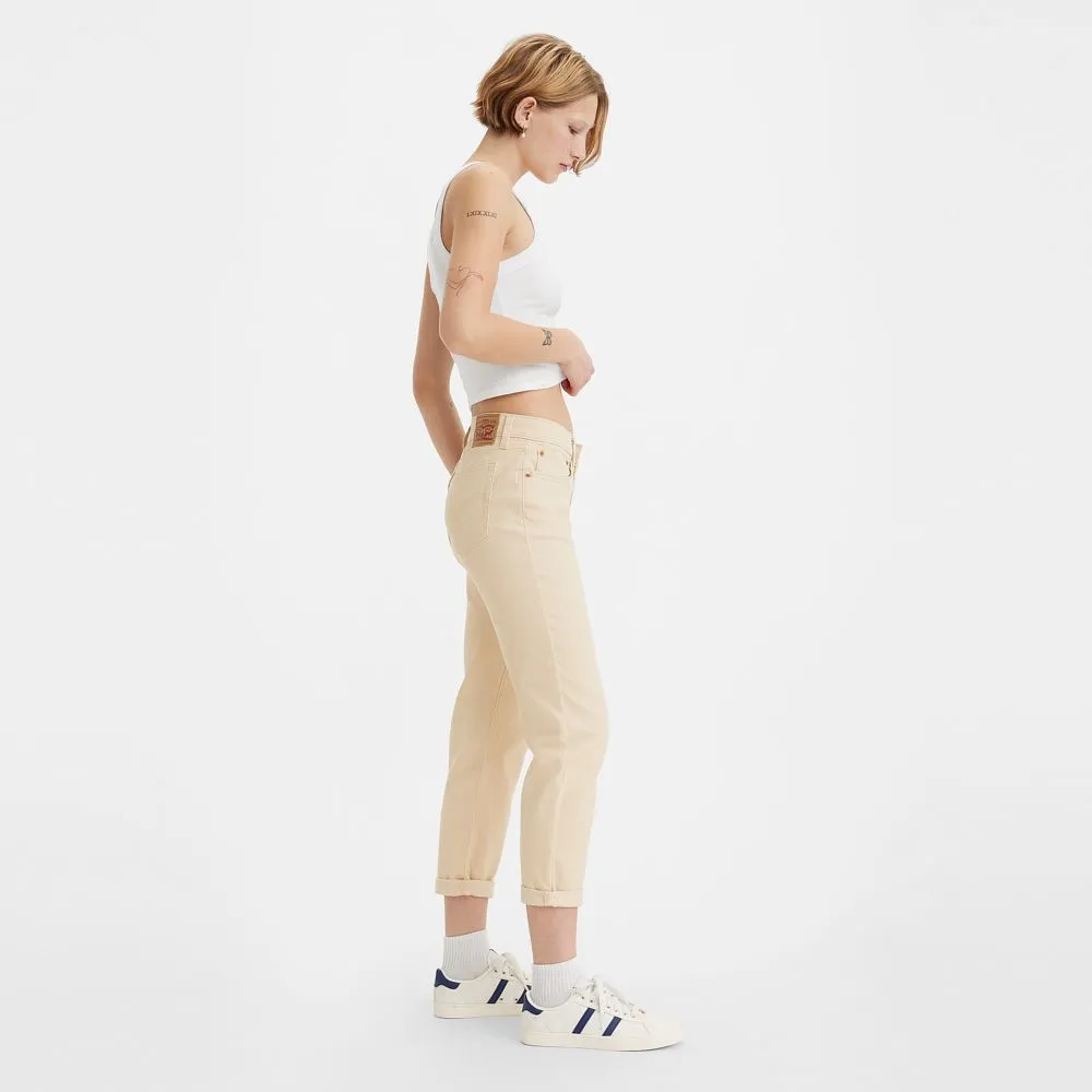 LEVI'S Women's Mid-Rise Boyfriend Jeans 19887-0291 Bleached Sand Twill LEVI'S Women's Mid-Rise Boyfriend Jeans 19887-0291 Bleached Sand Twill
