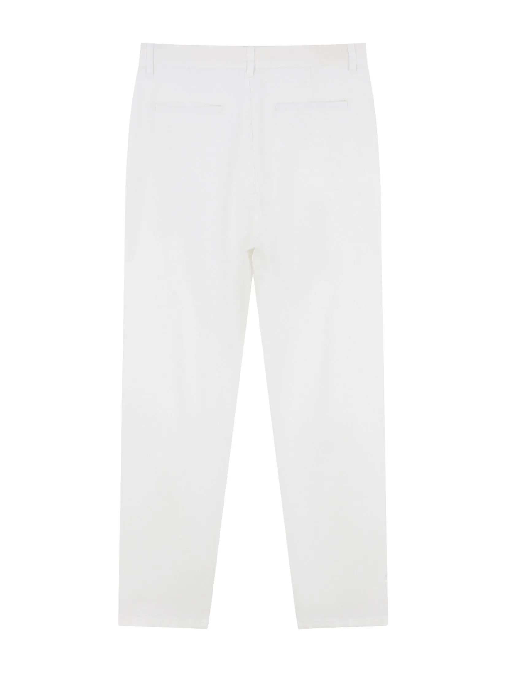 GIORDANO Women's Regular Khaki Pants (180° Elastic Waist) White GIORDANO Women's Regular Khaki Pants (180° Elastic Waist) White