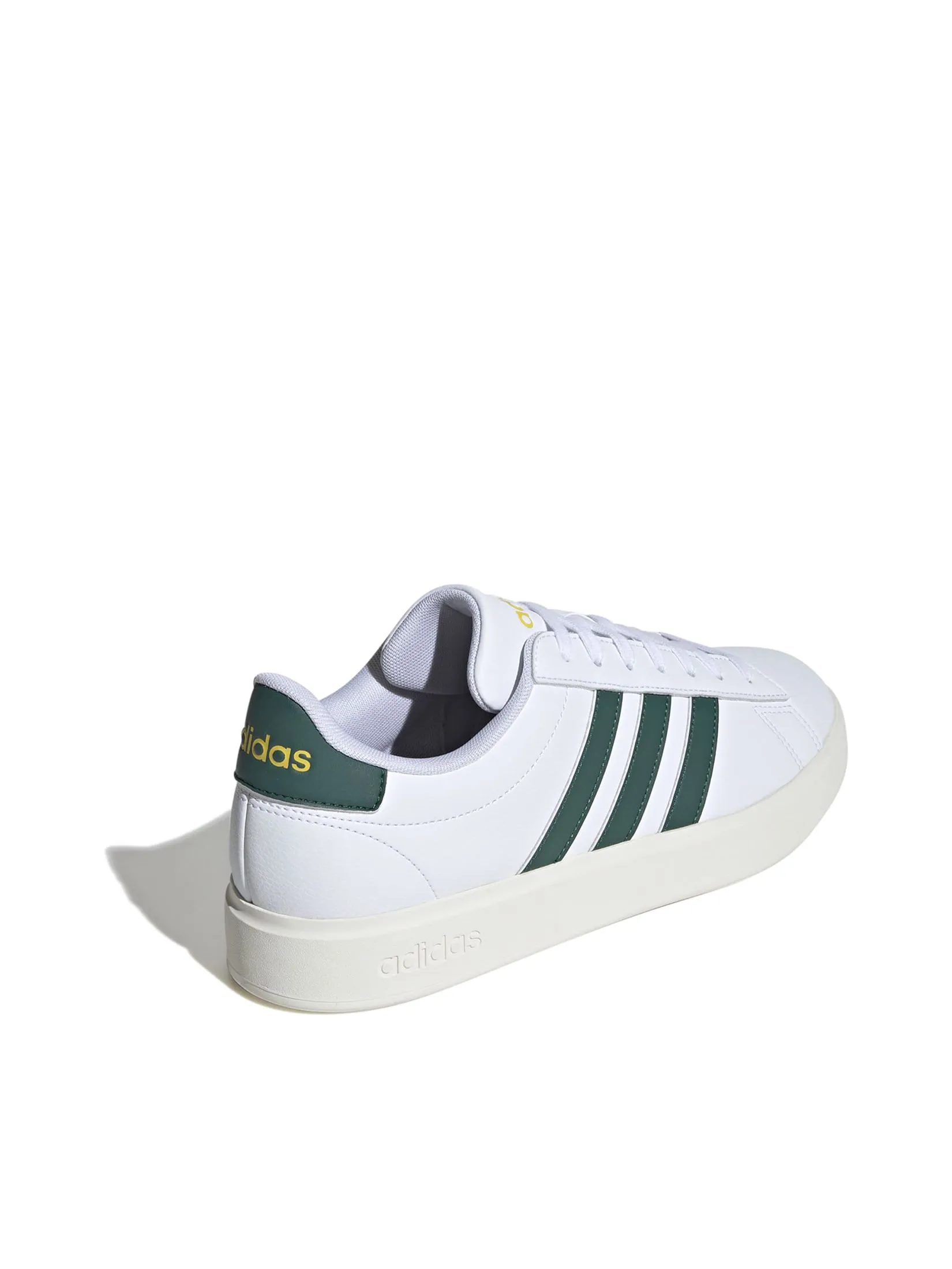 ADIDAS Men Shoes Grand Court 2 Cloud White / Collegiate Green / Utility Yellow ADIDAS Men Shoes Grand Court 2 Cloud White / Collegiate Green / Utility Yellow
