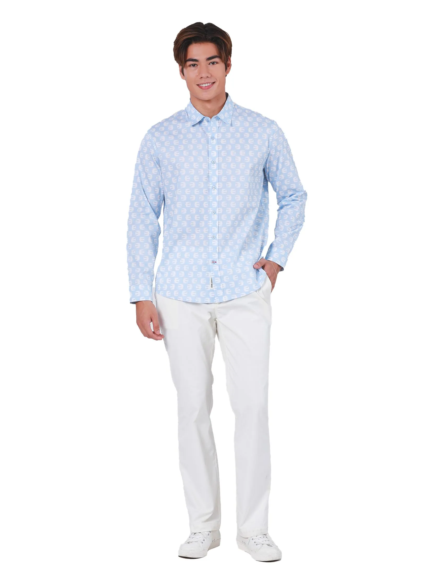 JOHN HENRY Men's Long Sleeves Shirts (Regular Fit) REJUVENATE VACATION Blue JOHN HENRY Men's Long Sleeves Shirts (Regular Fit) REJUVENATE VACATION Blue