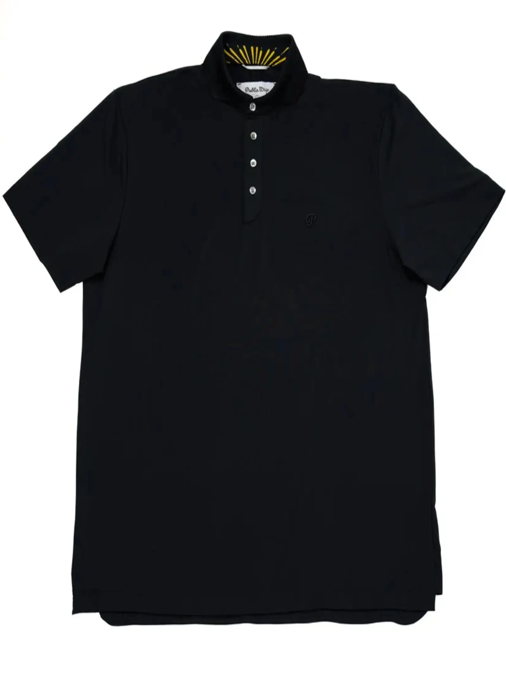 Public Drip ATHLETE TONAL POLO IN BLACK